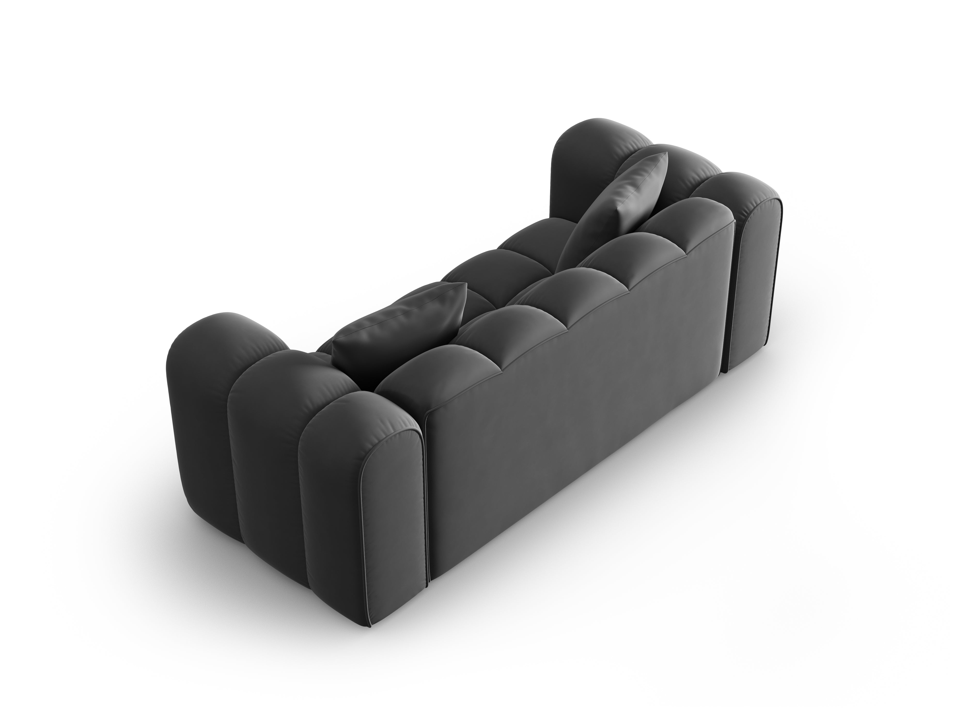 2-seater velvet sofa Halley gray