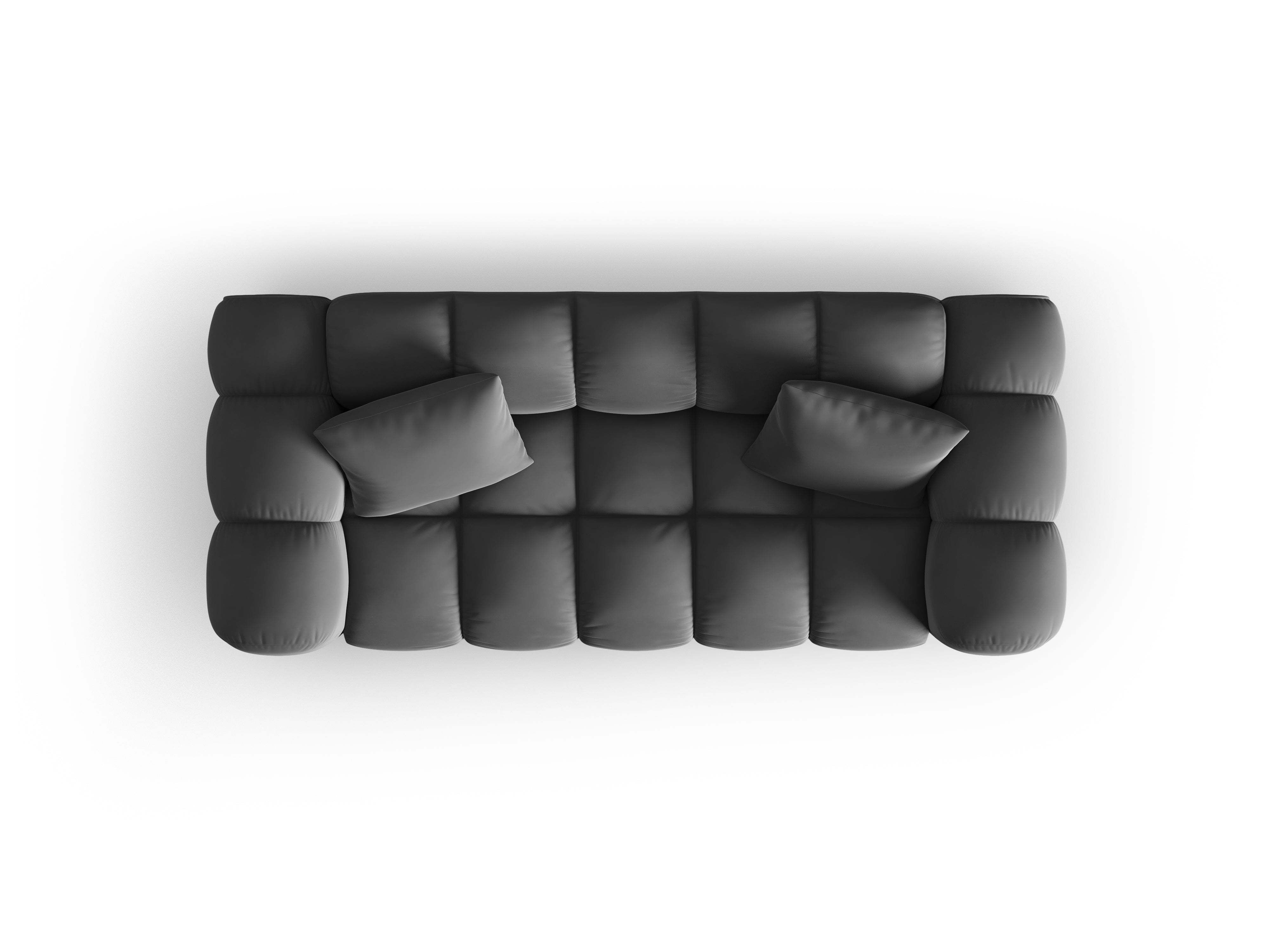 2-seater velvet sofa Halley gray