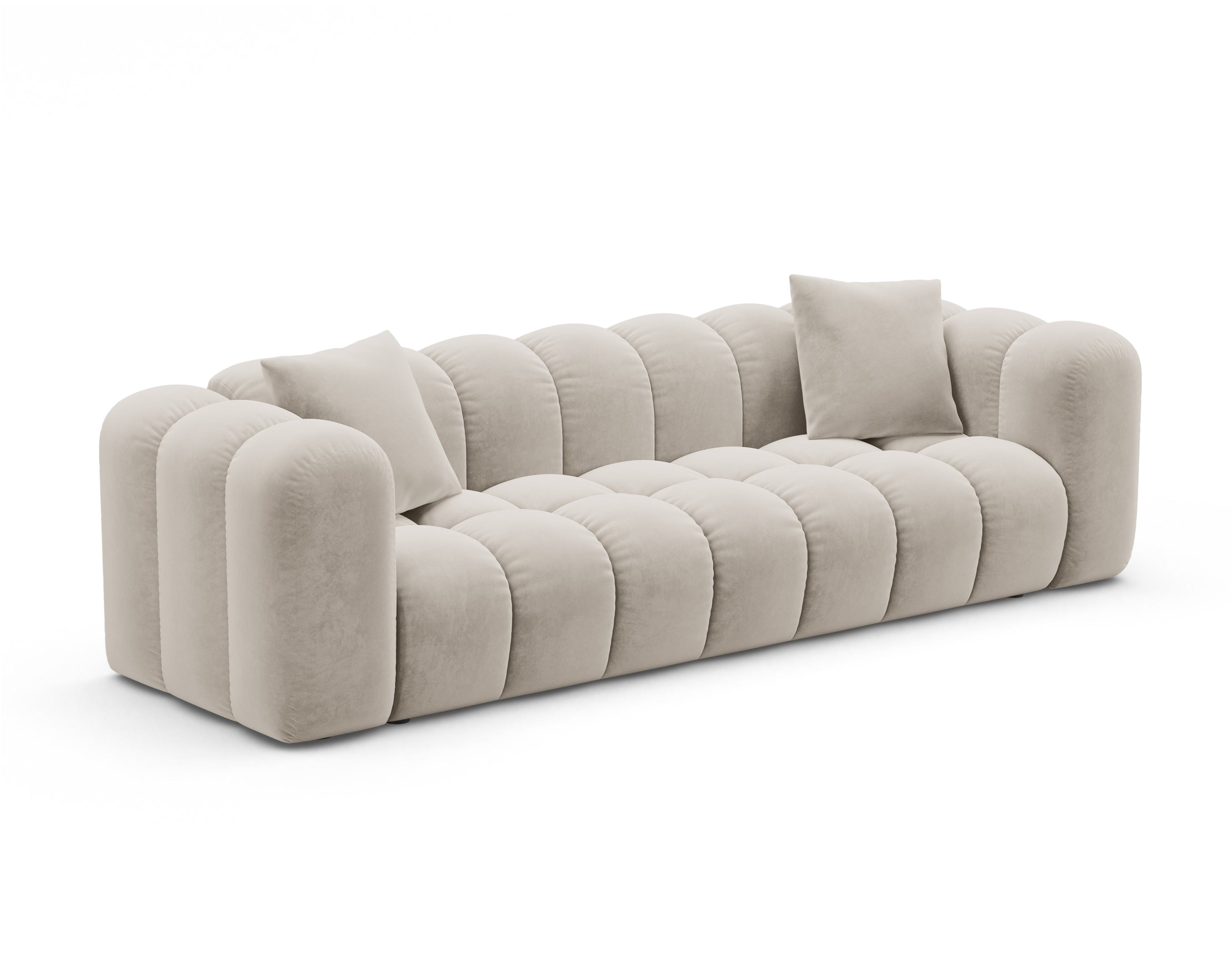 Sofa aksamitna z funkcja spania ASTRO ecru