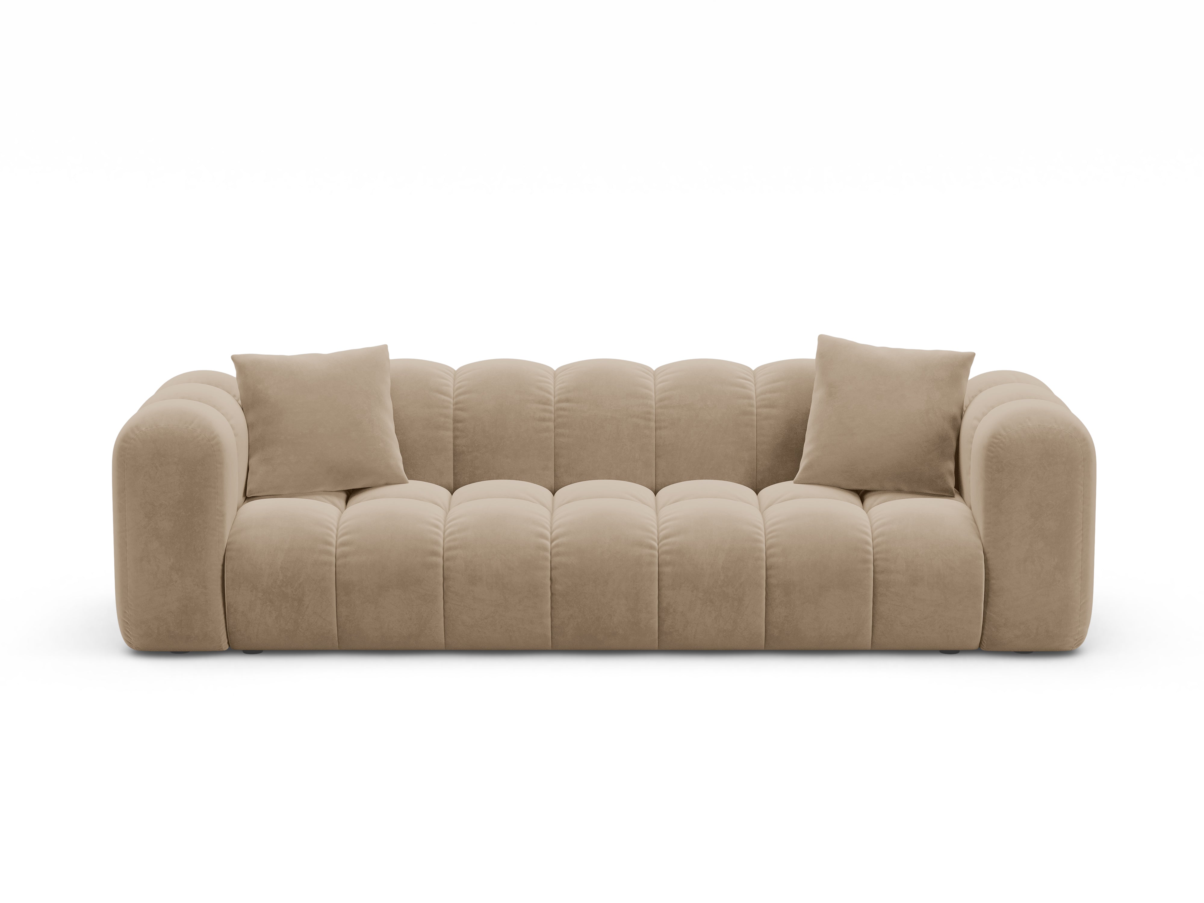 Sofa aksamitna z funkcja spania ASTRO piaskowy
