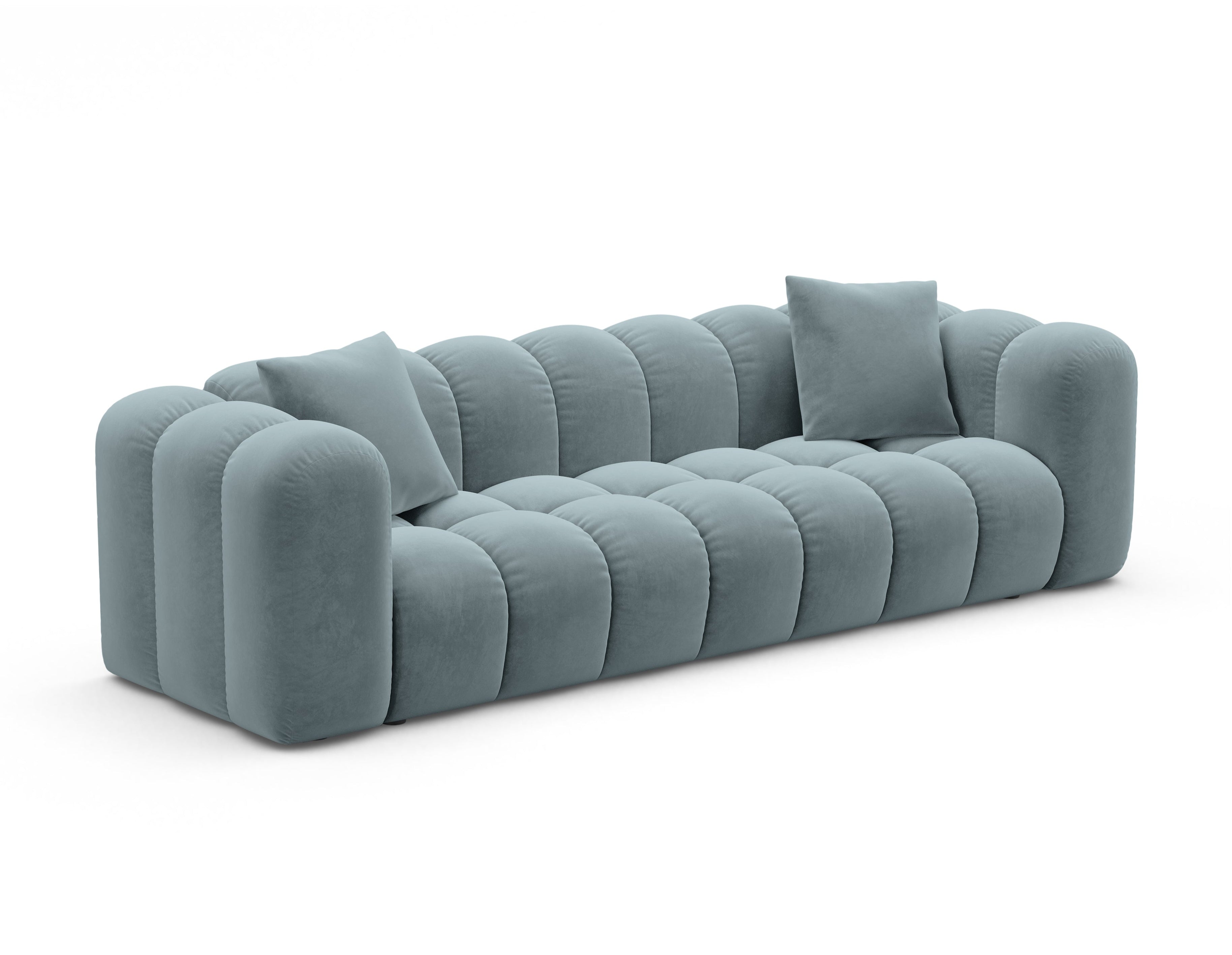 Sofa aksamitna z funkcja spania ASTRO jasnoniebieski