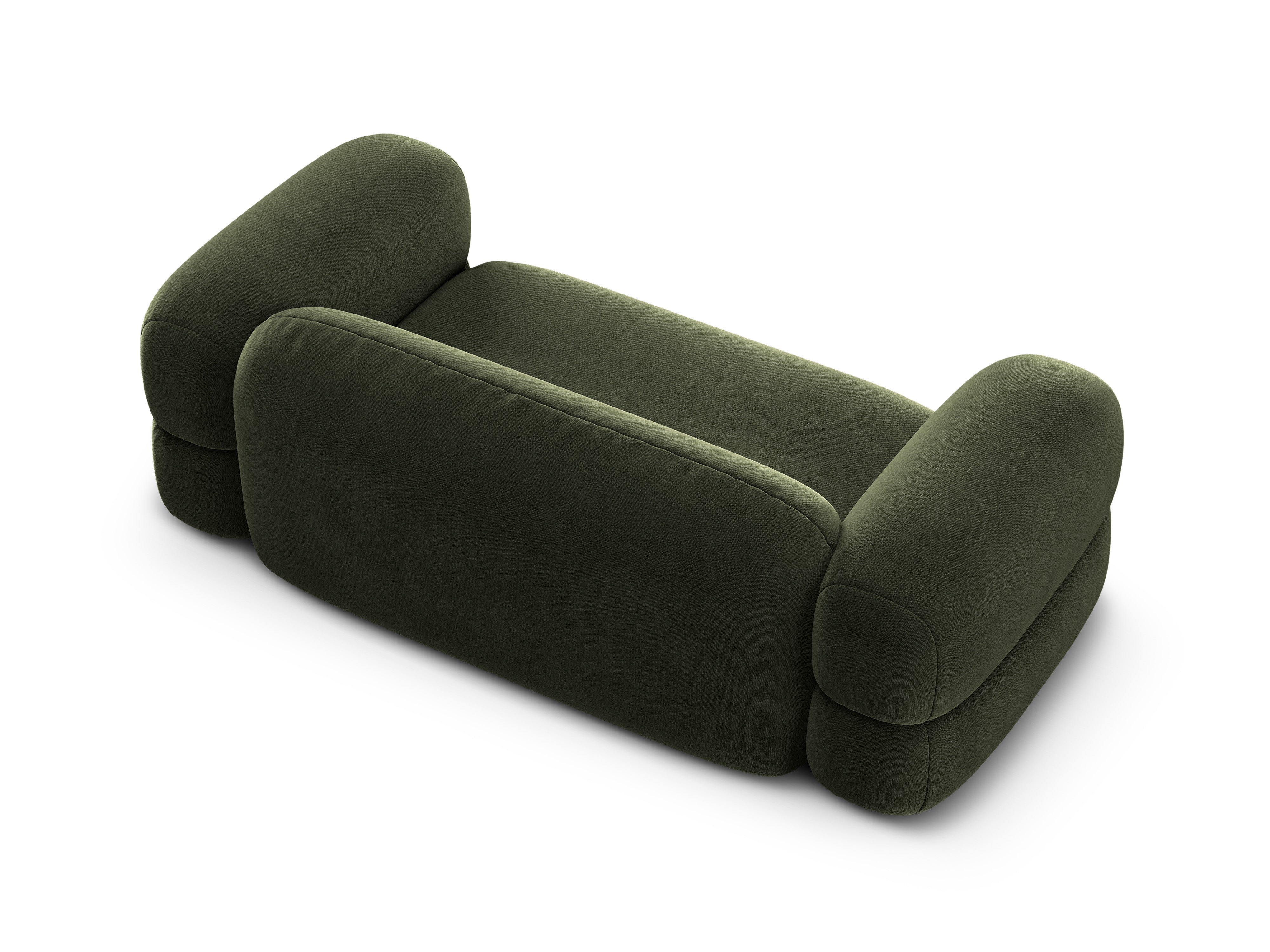Sofa aus Samt 3-sitzig ROGER olivgrün