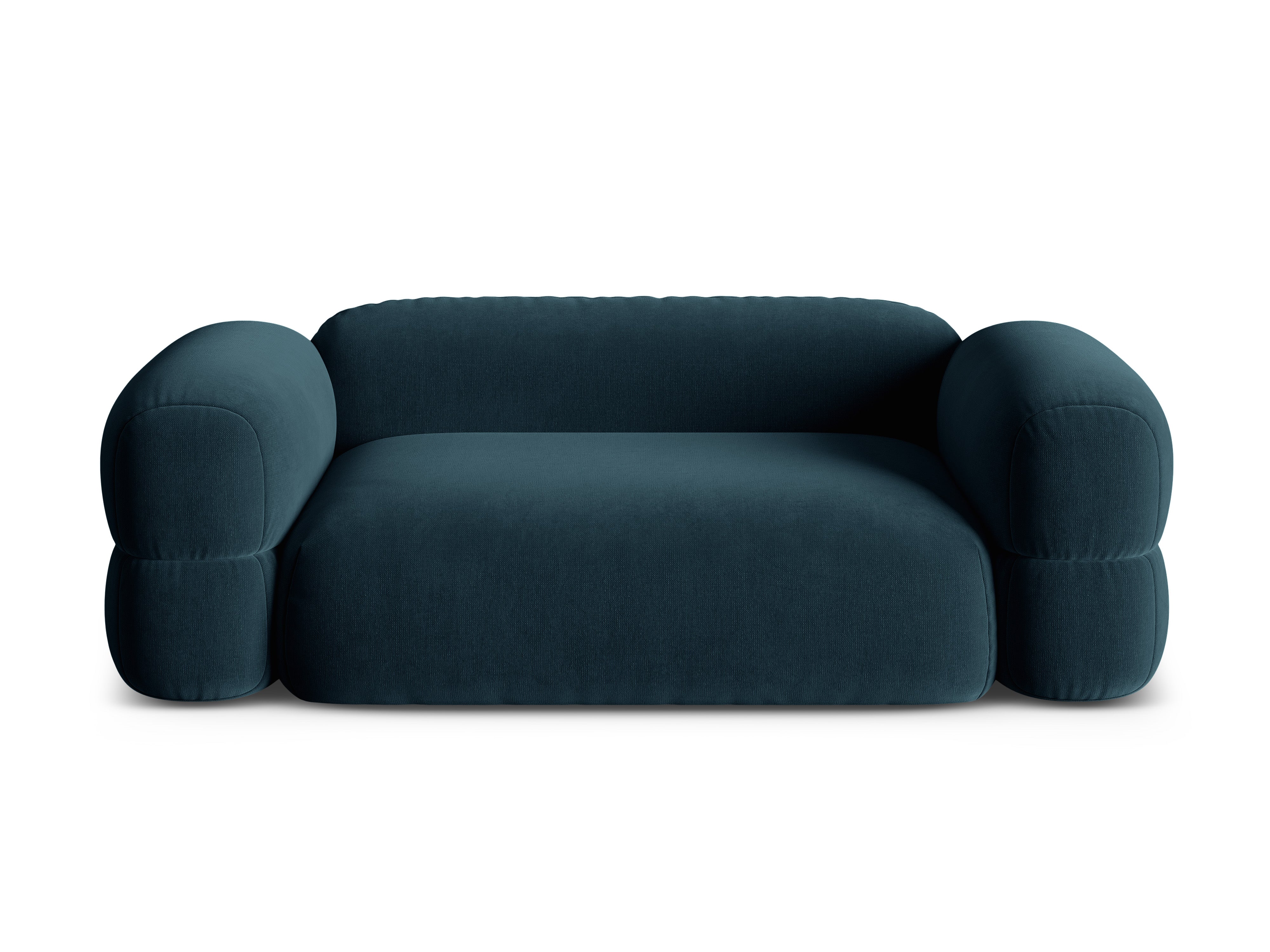 Sofa aus Samt 3-sitzig ROGER petrolblau