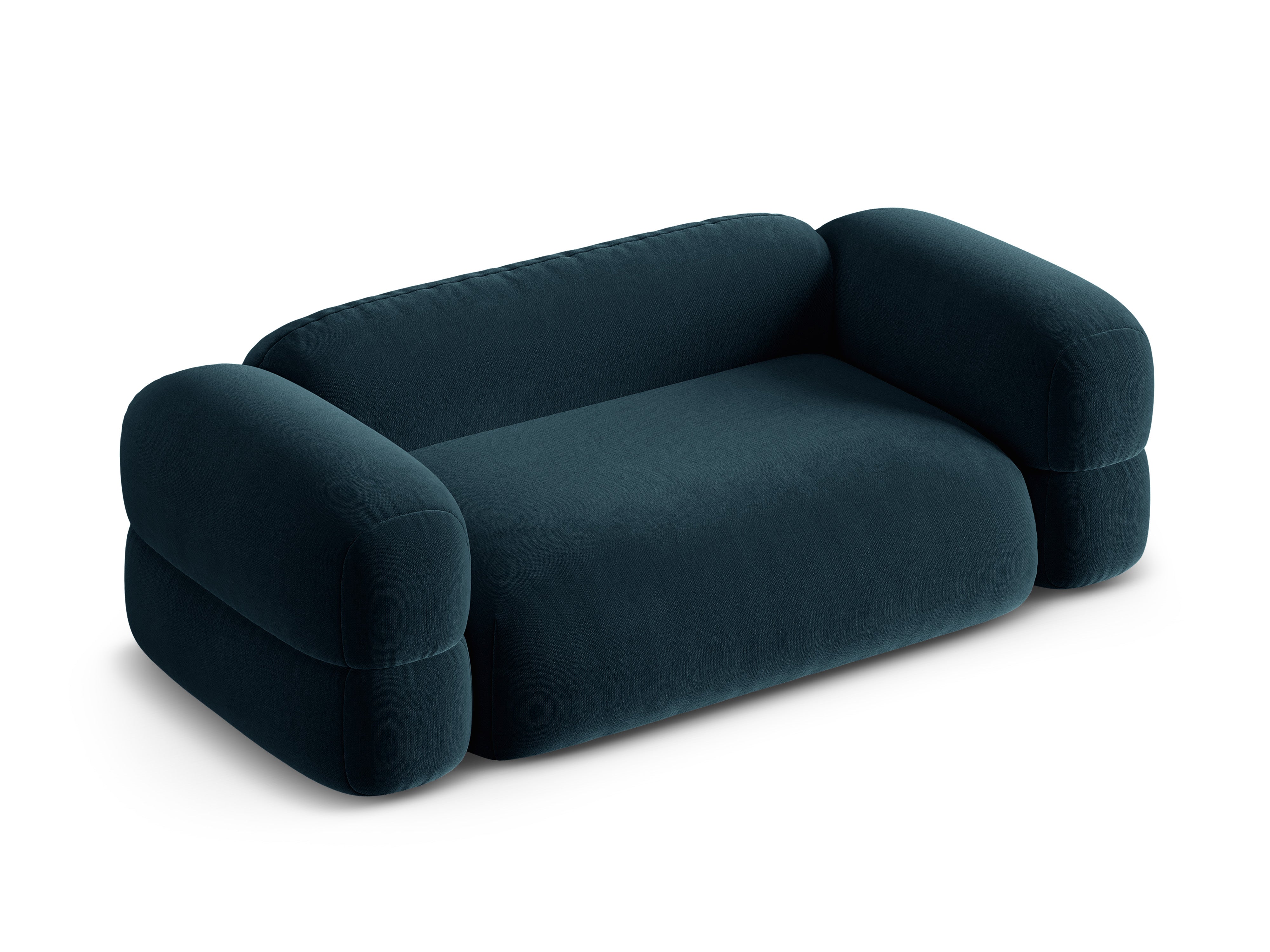 Sofa aus Samt 3-sitzig ROGER petrolblau