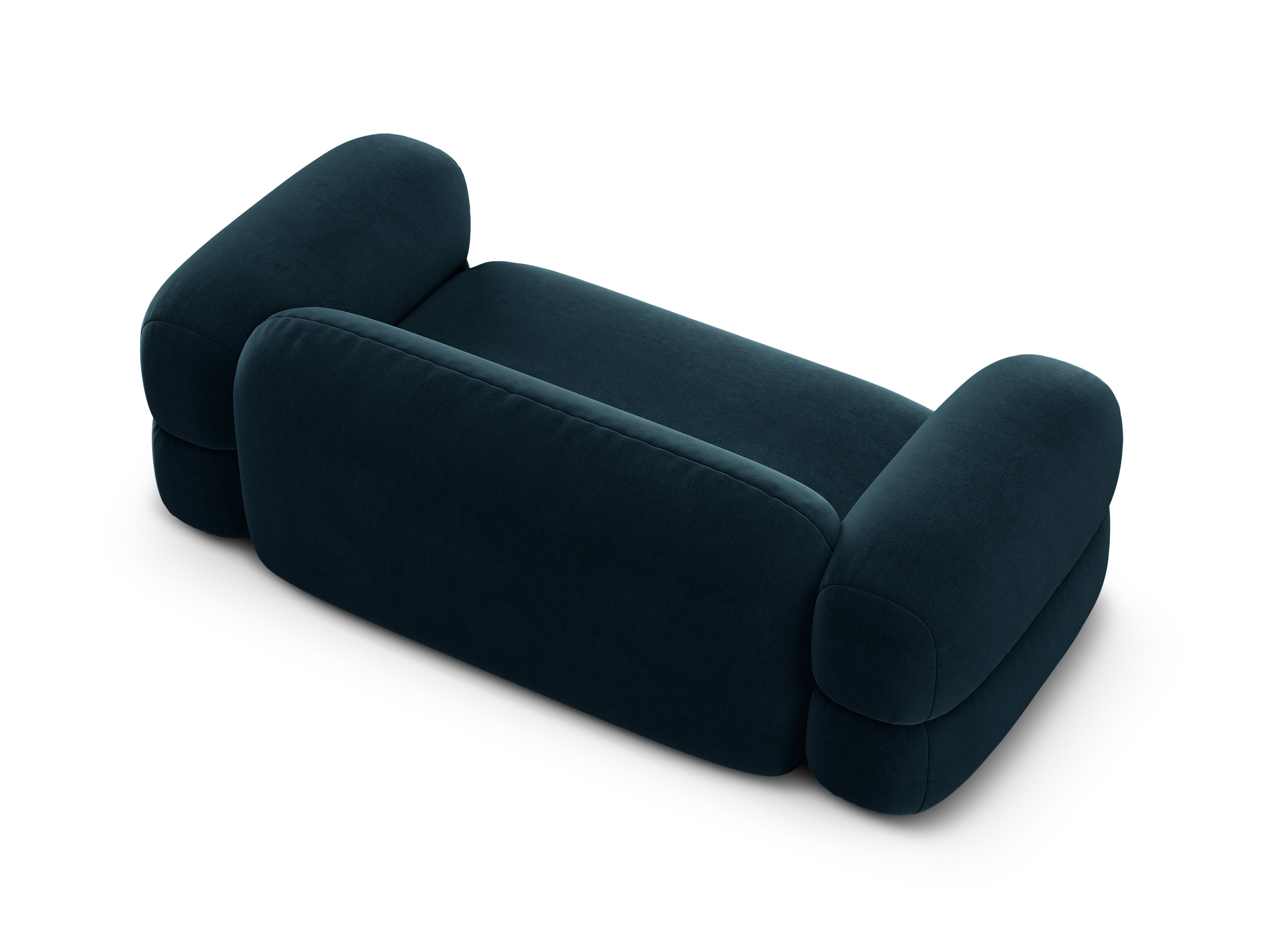 Sofa aus Samt 3-sitzig ROGER petrolblau