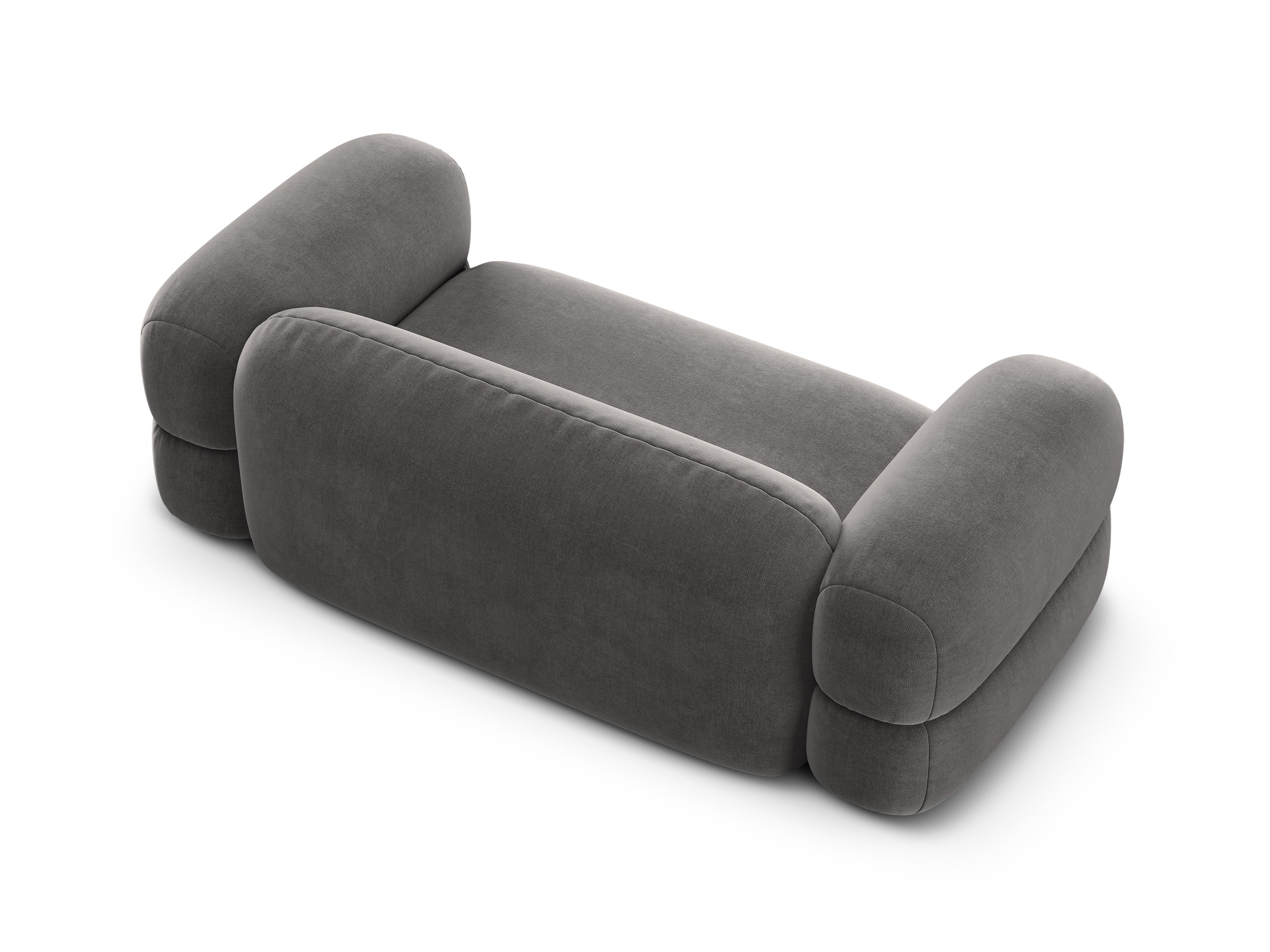 Sofa aus Samt 3-sitzig ROGER grau