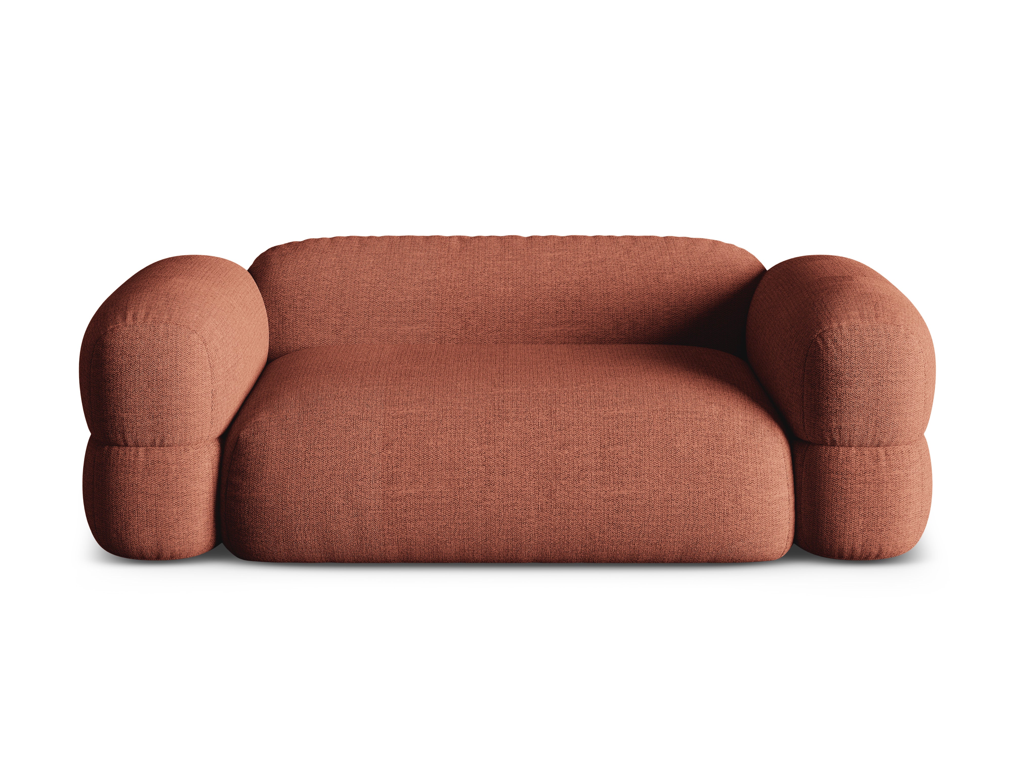 Sofa 3-Sitzer ROGER korallfarbener Chenille