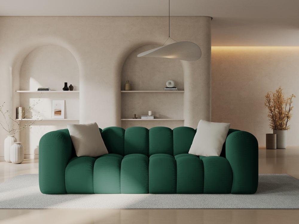 Sofa aksamitna 3-osobowa HALLEY butelkowa zieleń Windsor & Co Eye on Design