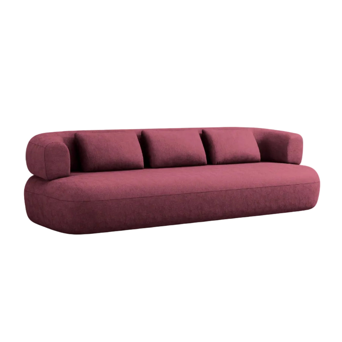 3.5-Seater Sofa ALDRIN in Crimson Chenille