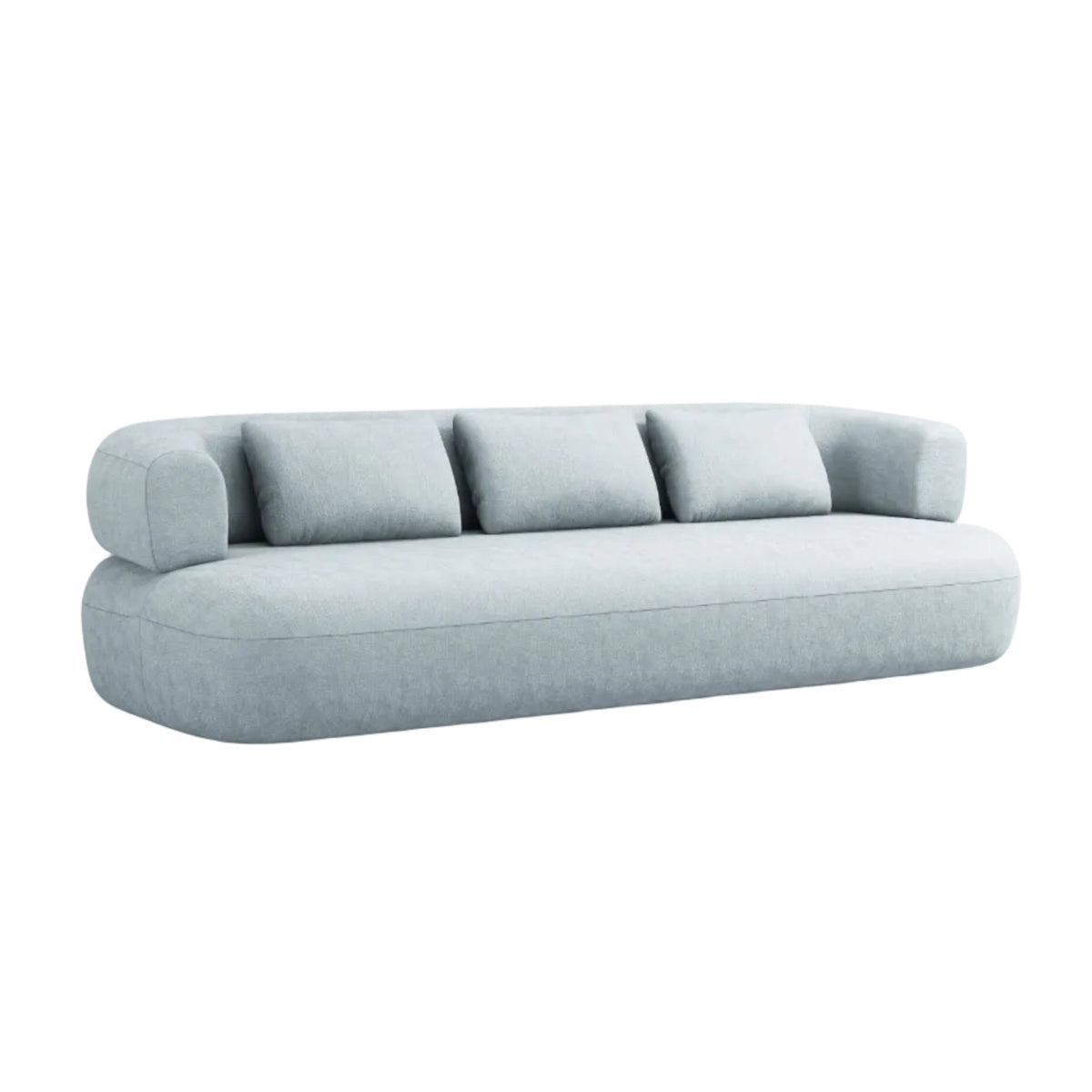 Aldrin 3.5-Seater Sofa in Blue Chenille