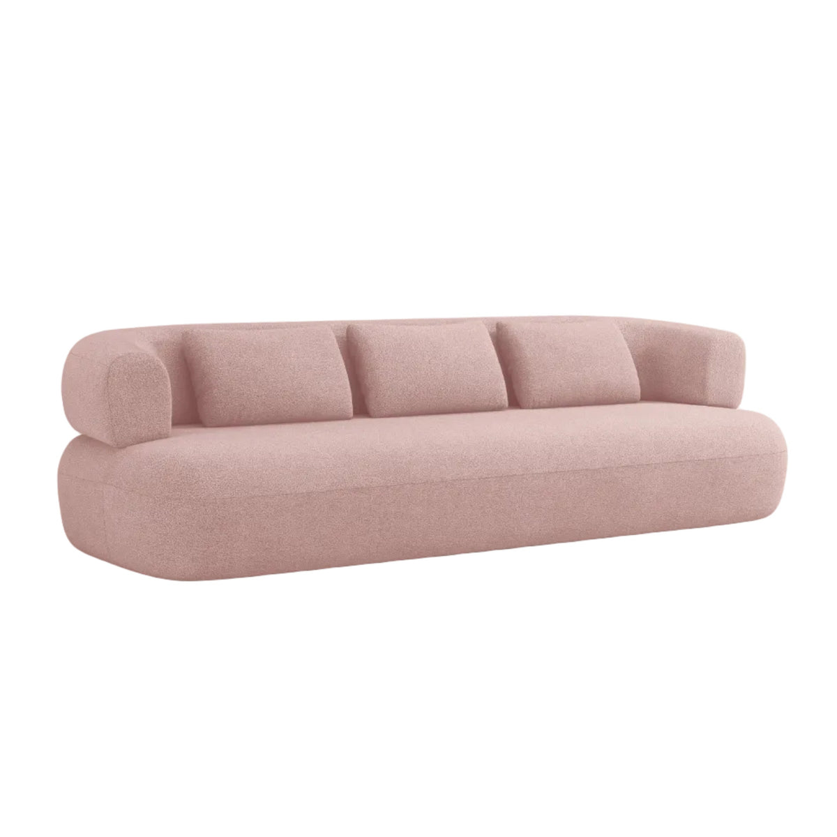 3.5-Seater Sofa ALDRIN Powder Pink Boucle