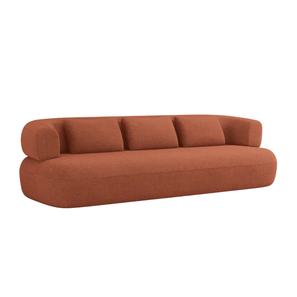 Aldrin 3.5-Seater Sofa in Brick Boucle