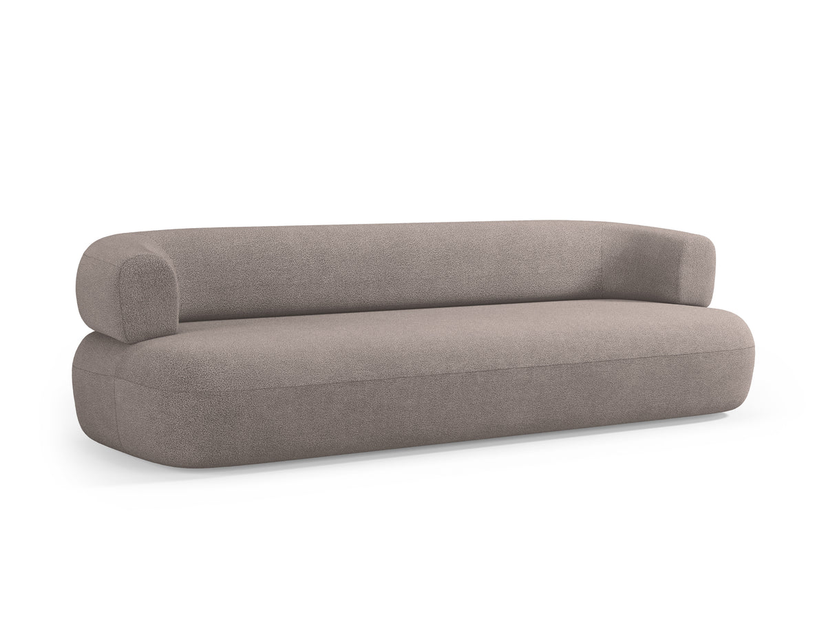 Aldrin Light Brown Boucle Sofa for 3.5 People