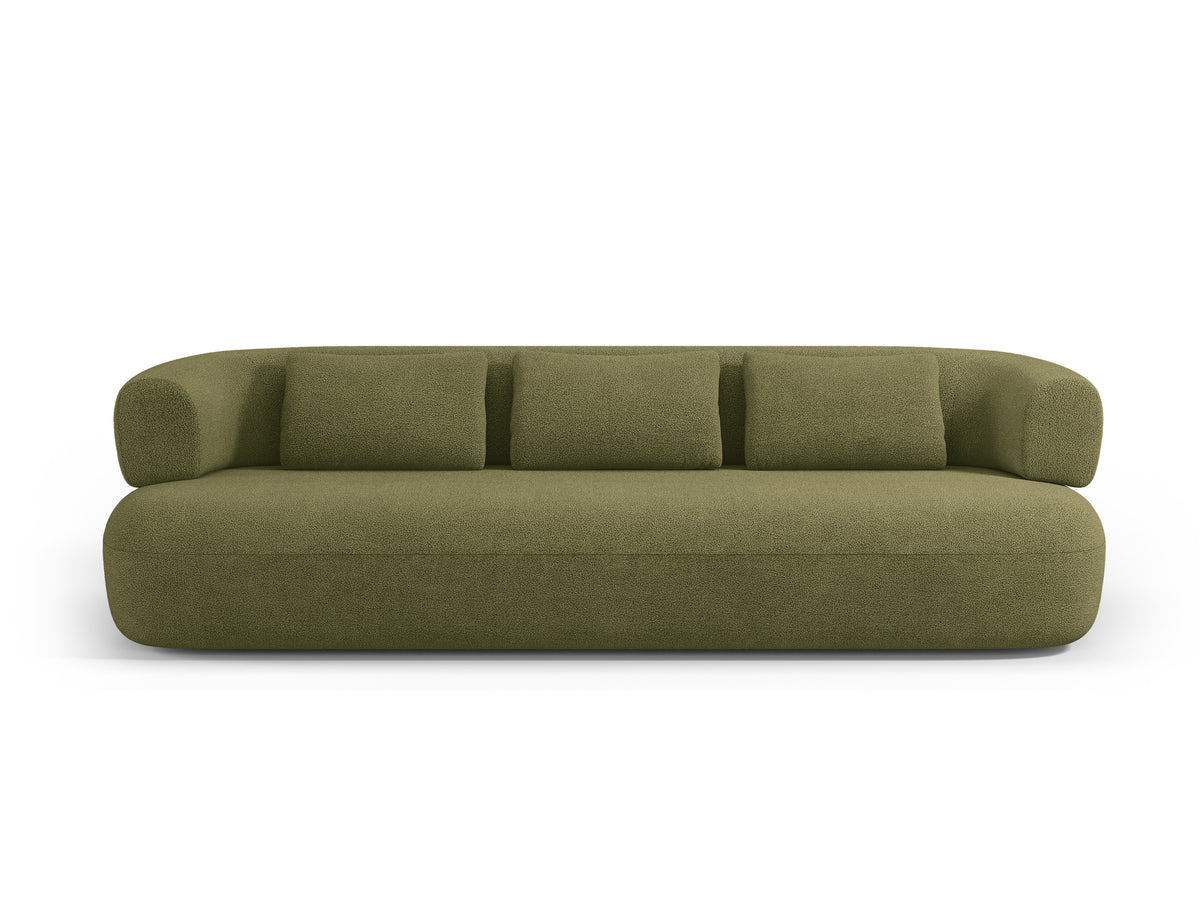 ALDRIN 3.5-Seater Sofa in Green Boucle