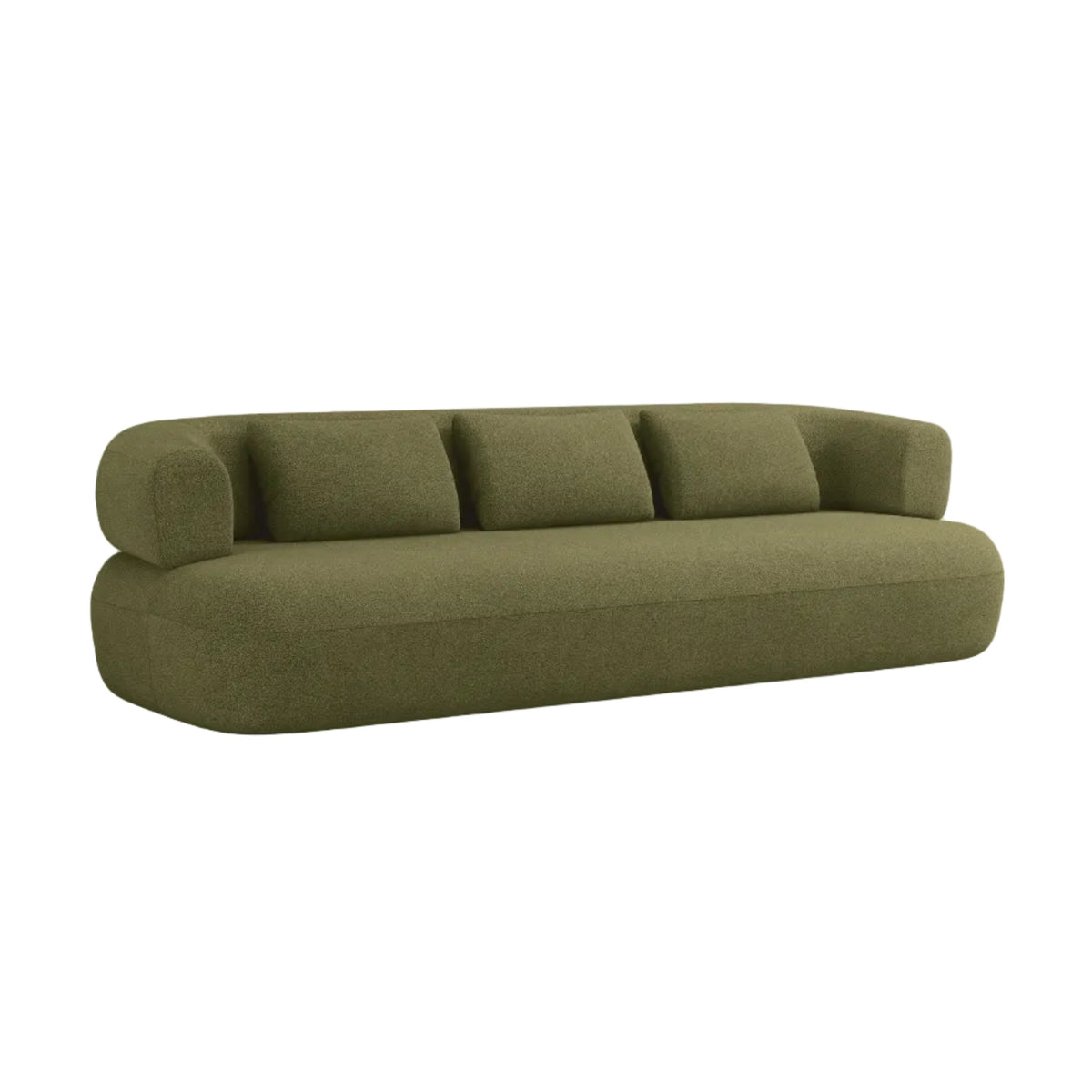 ALDRIN 3.5-Seater Sofa in Green Boucle