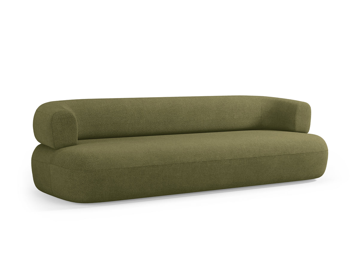 ALDRIN 3.5-Seater Sofa in Green Boucle