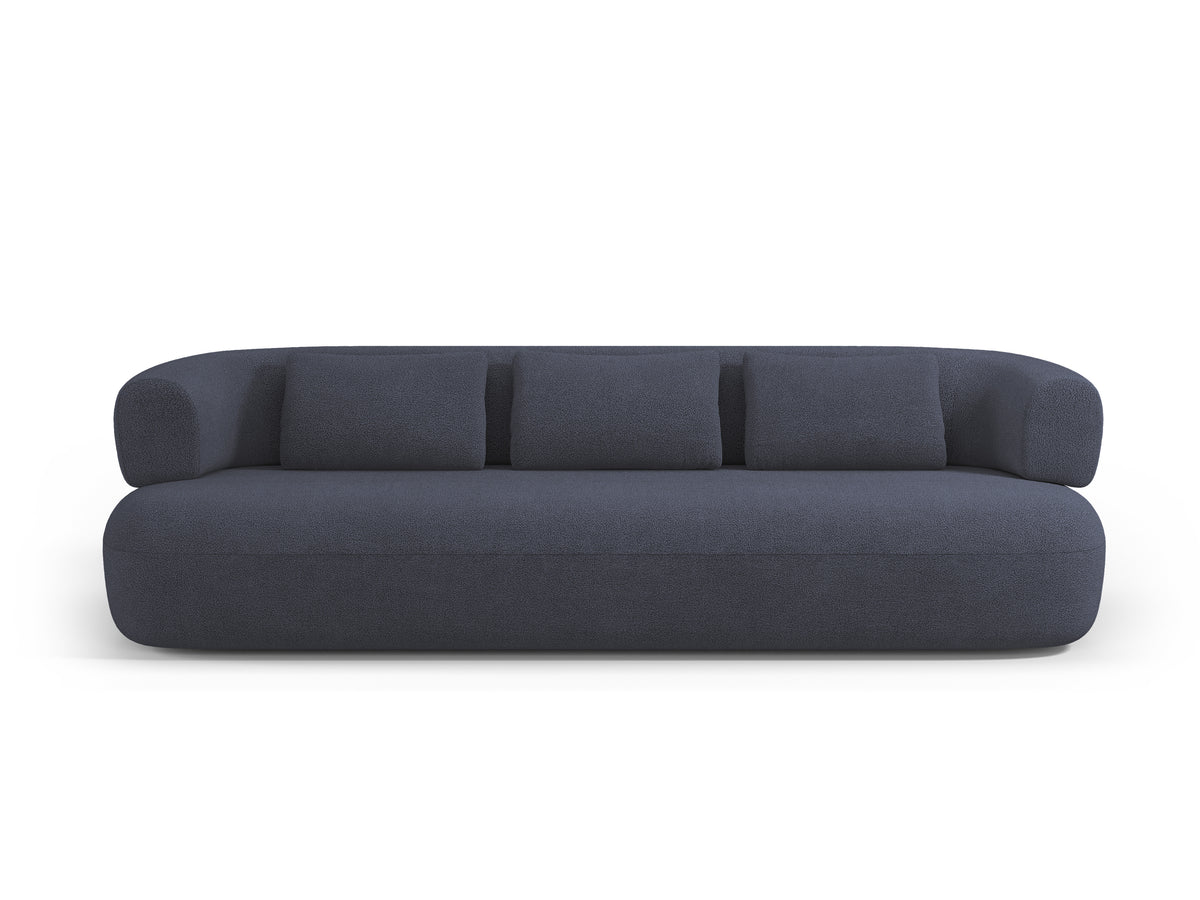 3.5-Seater Sofa ALDRIN in Navy Boucle