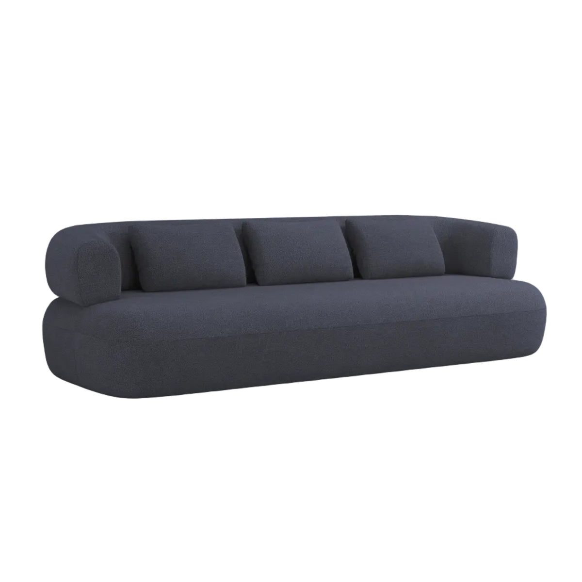 3.5-Seater Sofa ALDRIN in Navy Boucle