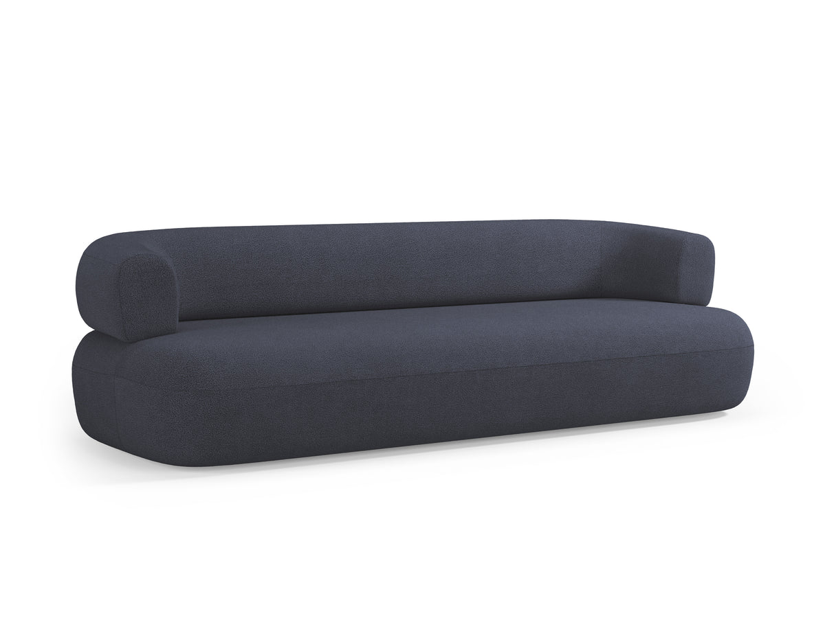 3.5-Seater Sofa ALDRIN in Navy Boucle