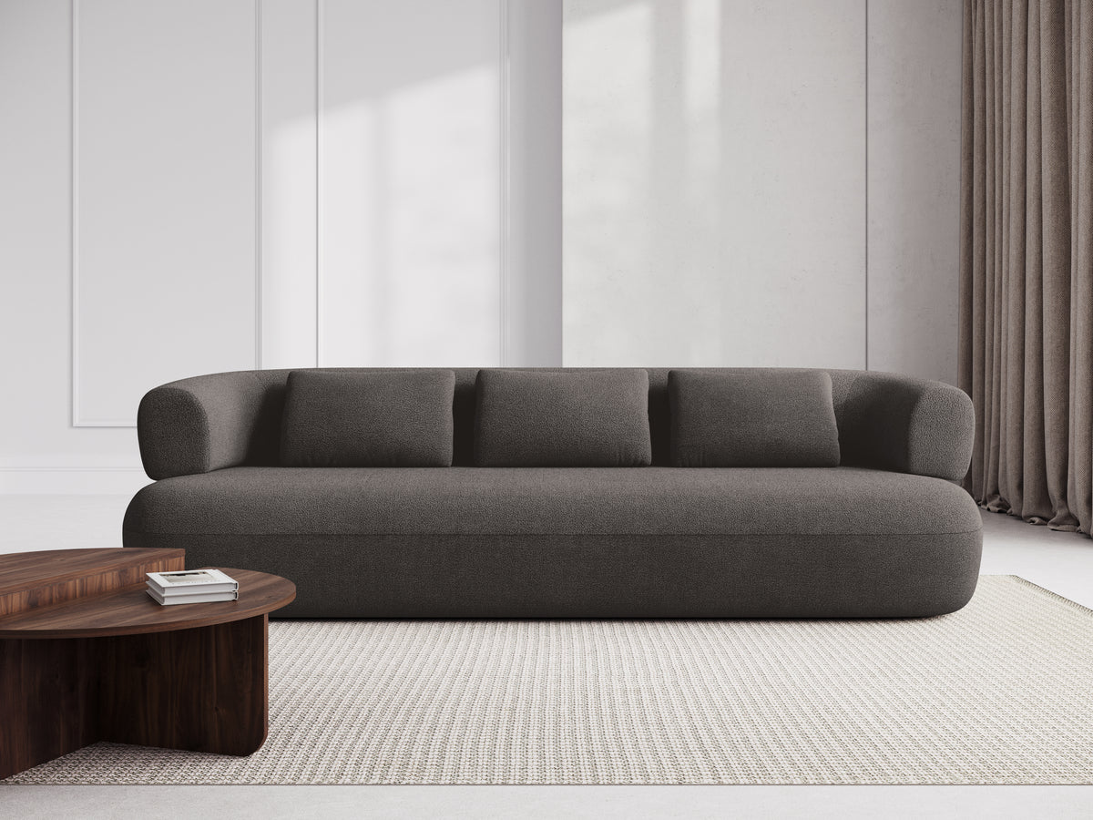 Aldrin 3.5-Seater Sofa in Gray Boucle