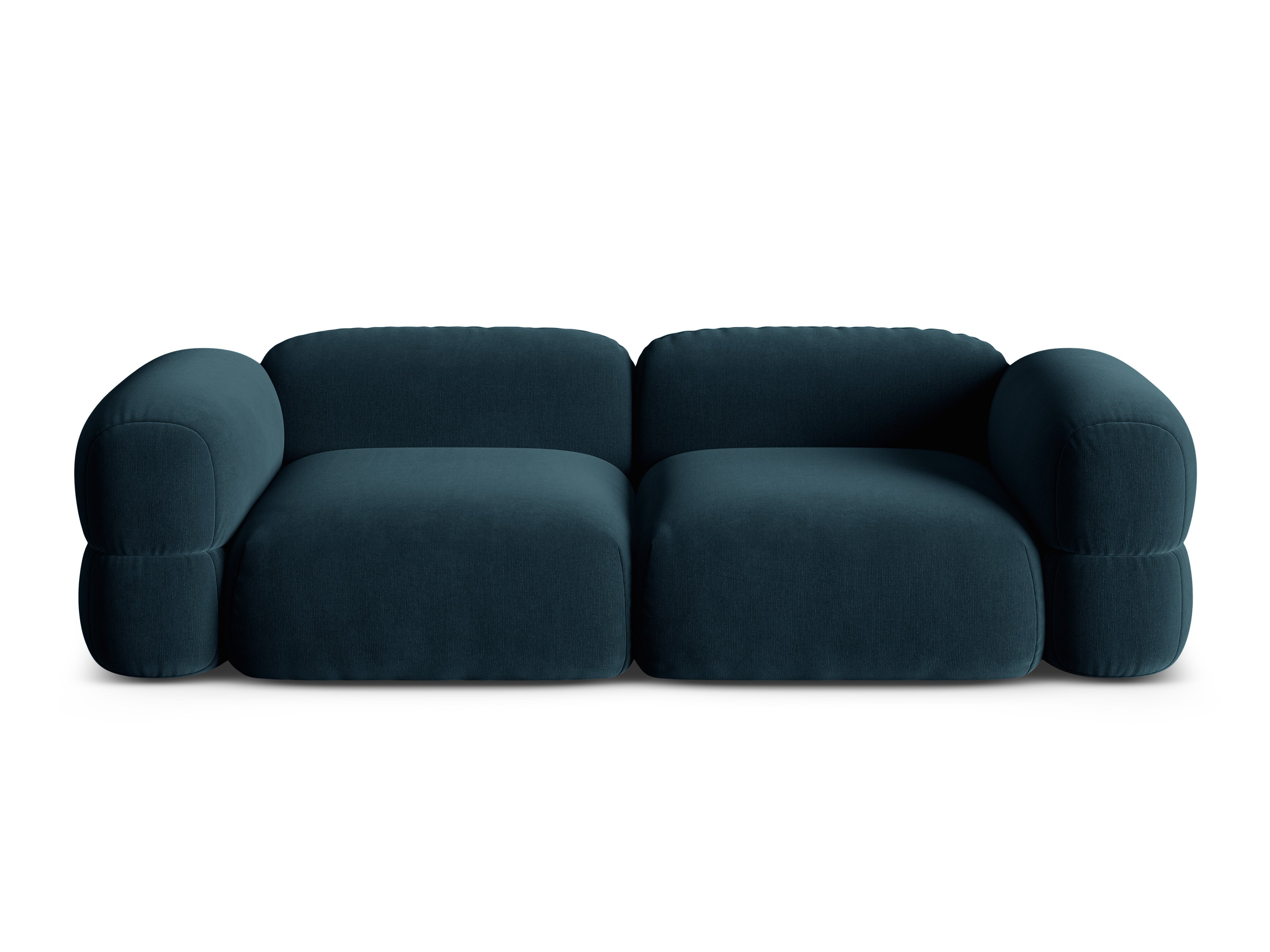 Sofa aus Samt für 4 Personen ROGER petrolblau