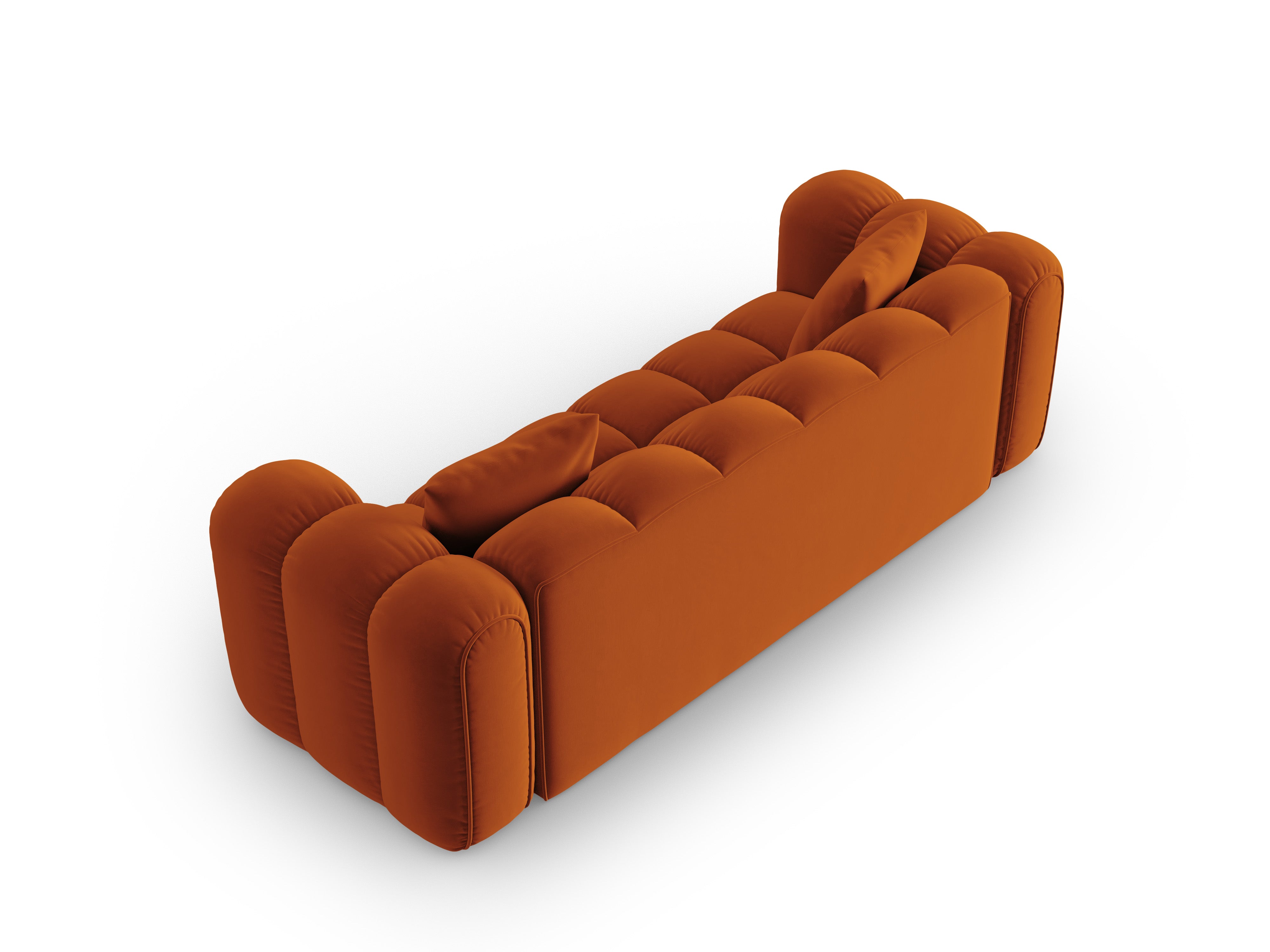 Sofa aksamitna 4-osobowa ASTRO rudy
