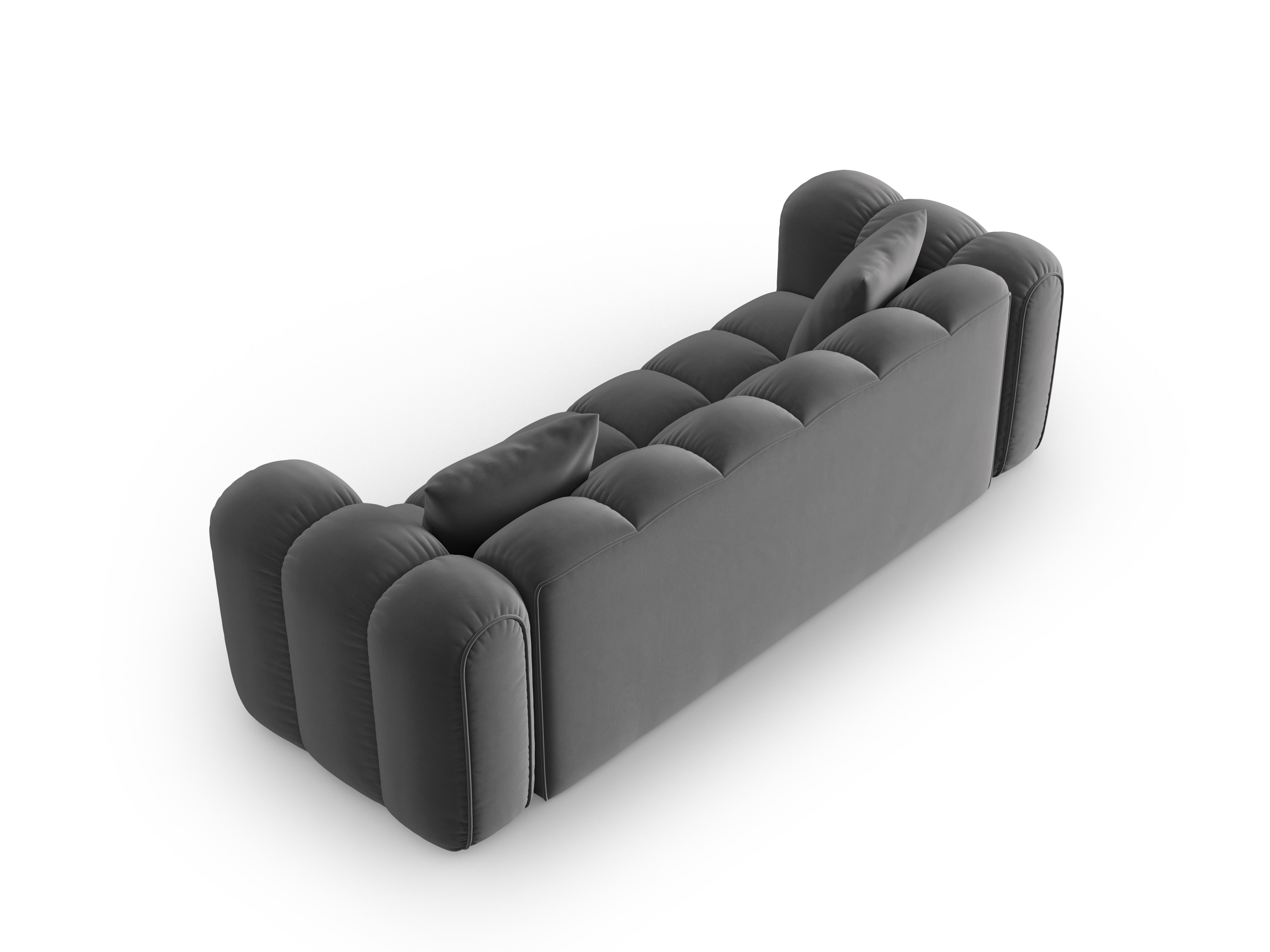 Sofa aksamitna 4-osobowa ASTRO szary