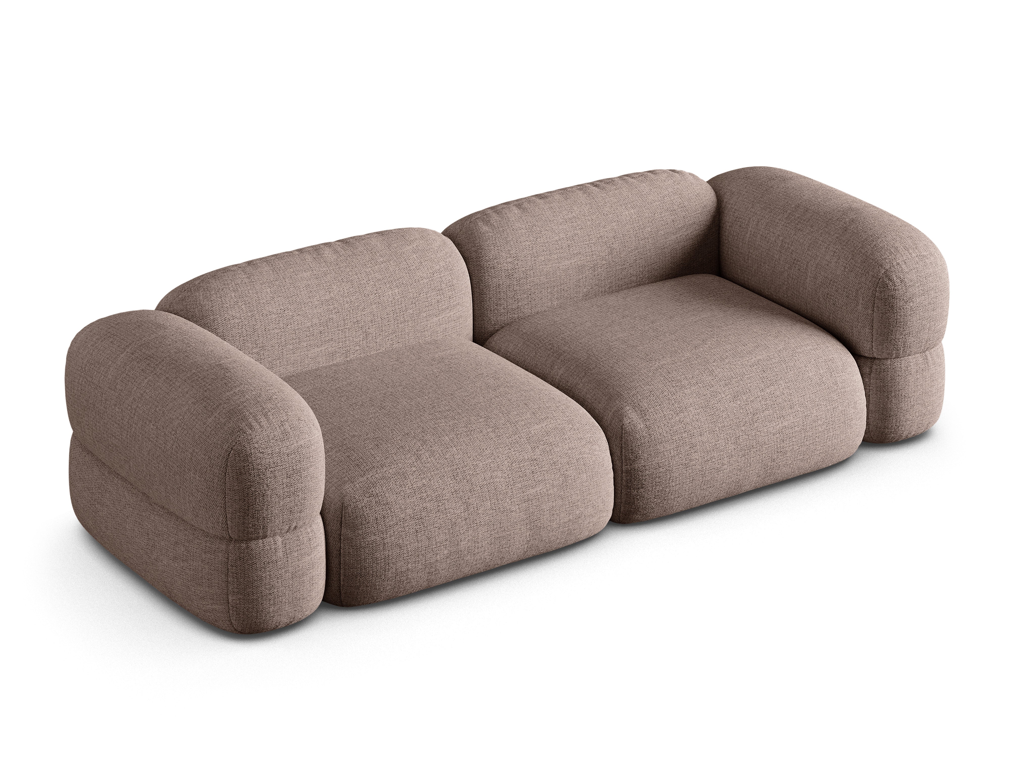 Sofa für 4 Personen ROGER cappuccino Chenille