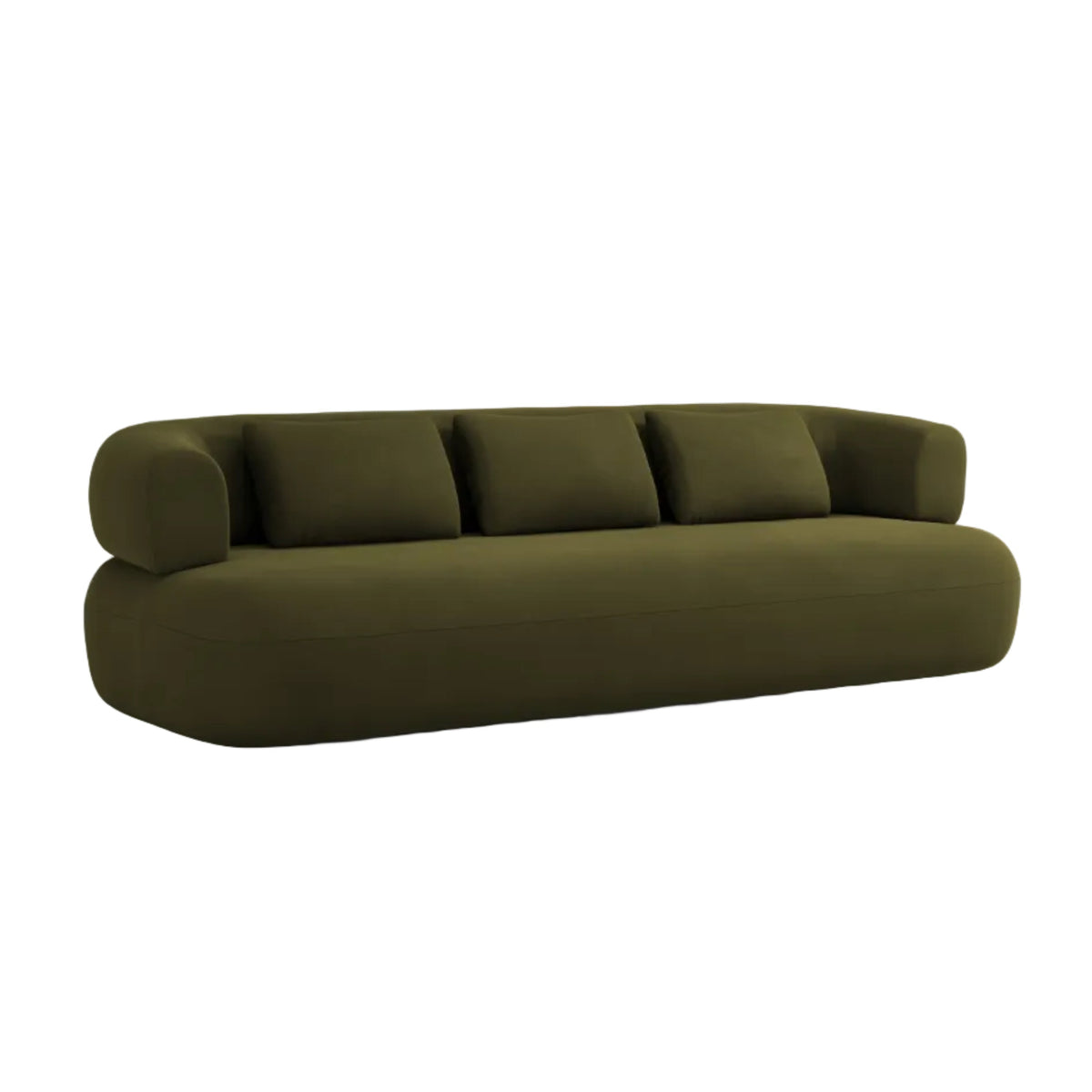 Aldrin Green Velvet Sofa for Four