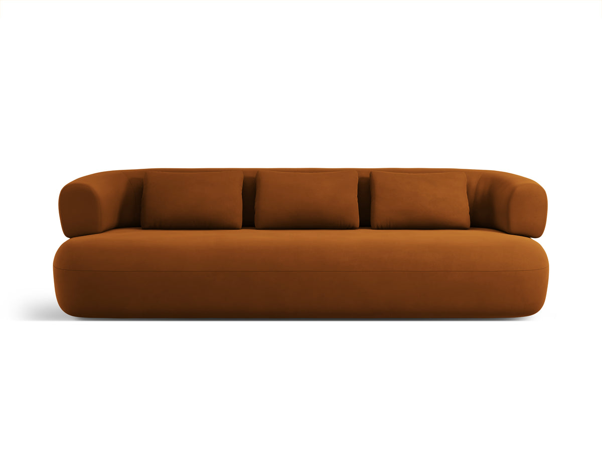 Aldrin Brick Velvet Sofa for Four