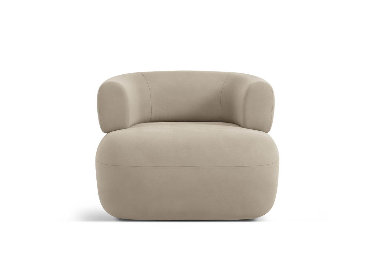 Velvet Armchair ALDRIN Beige