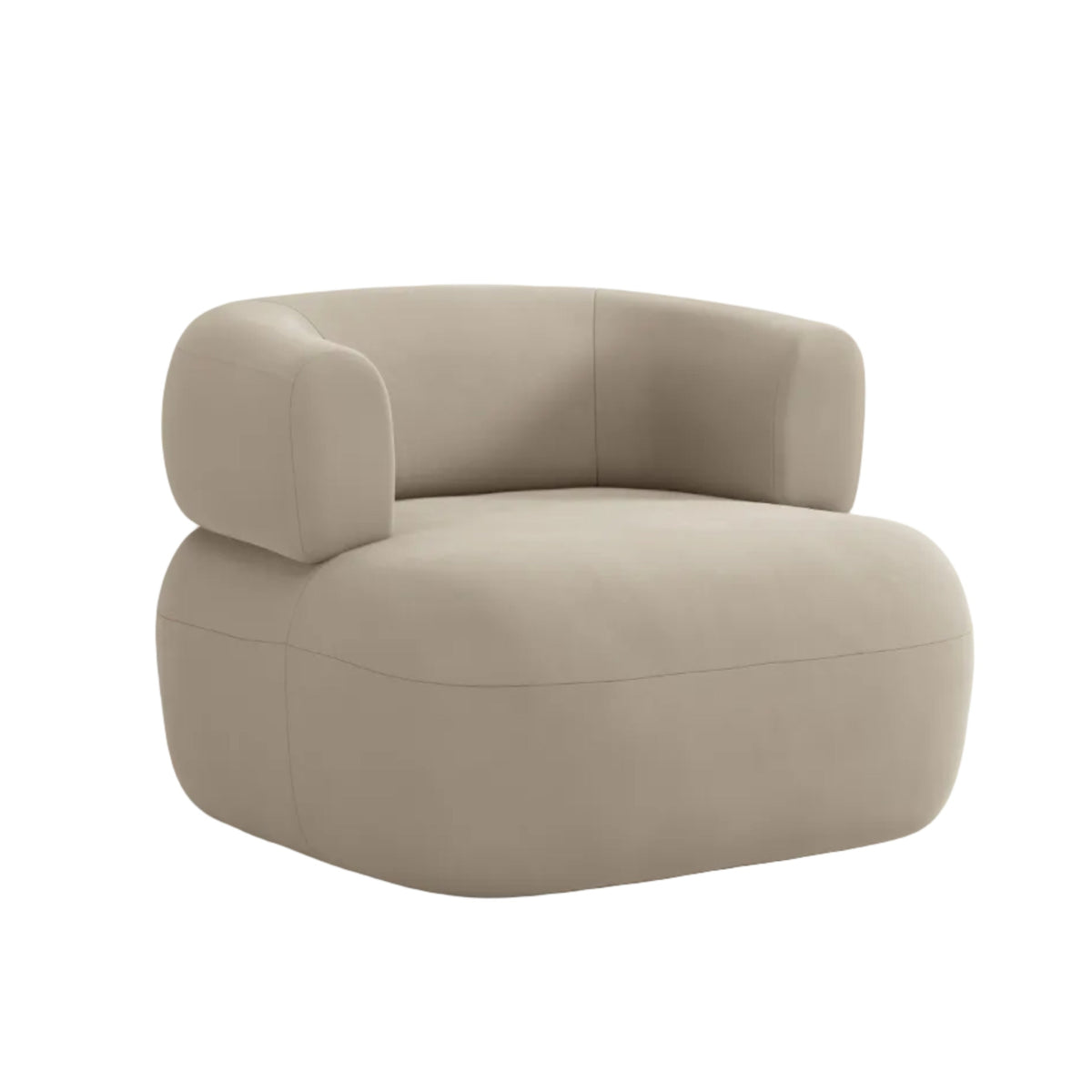 Velvet Armchair ALDRIN Beige
