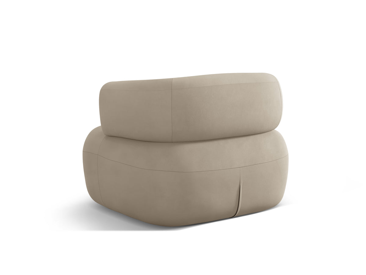 Velvet Armchair ALDRIN Beige