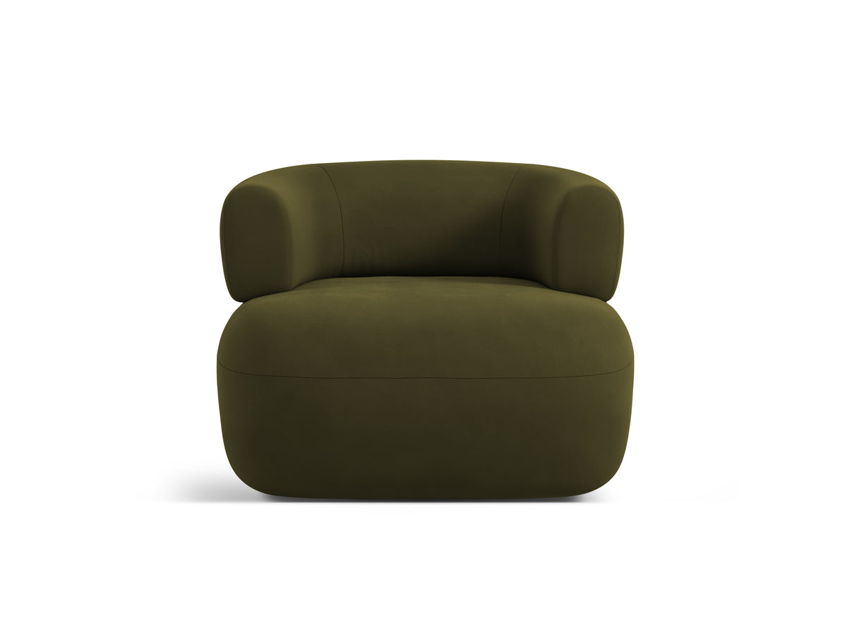 Velvet armchair ALDRIN green