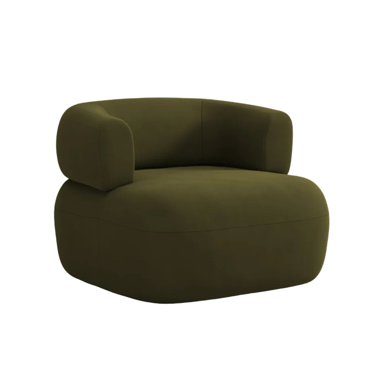Velvet armchair ALDRIN green