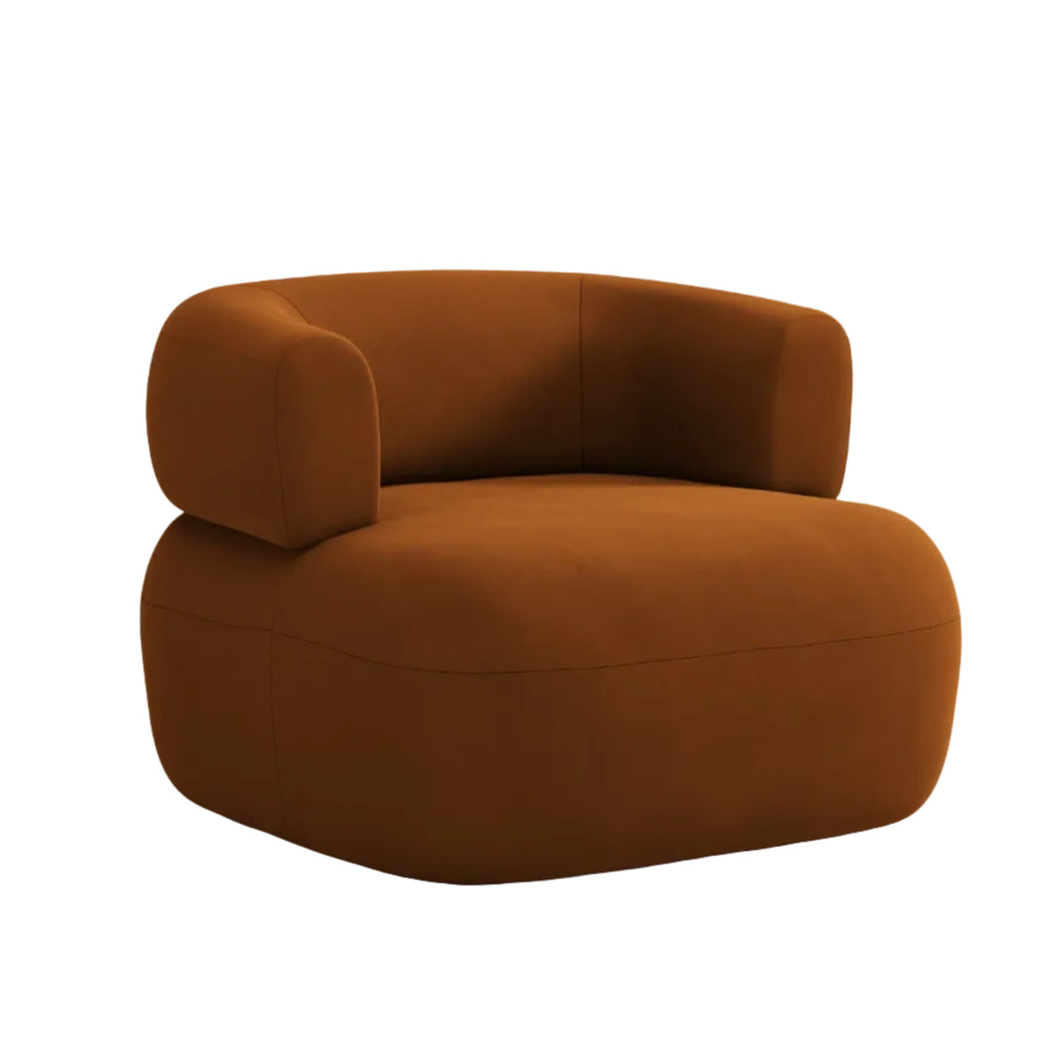 Velvet Armchair ALDRIN Brick