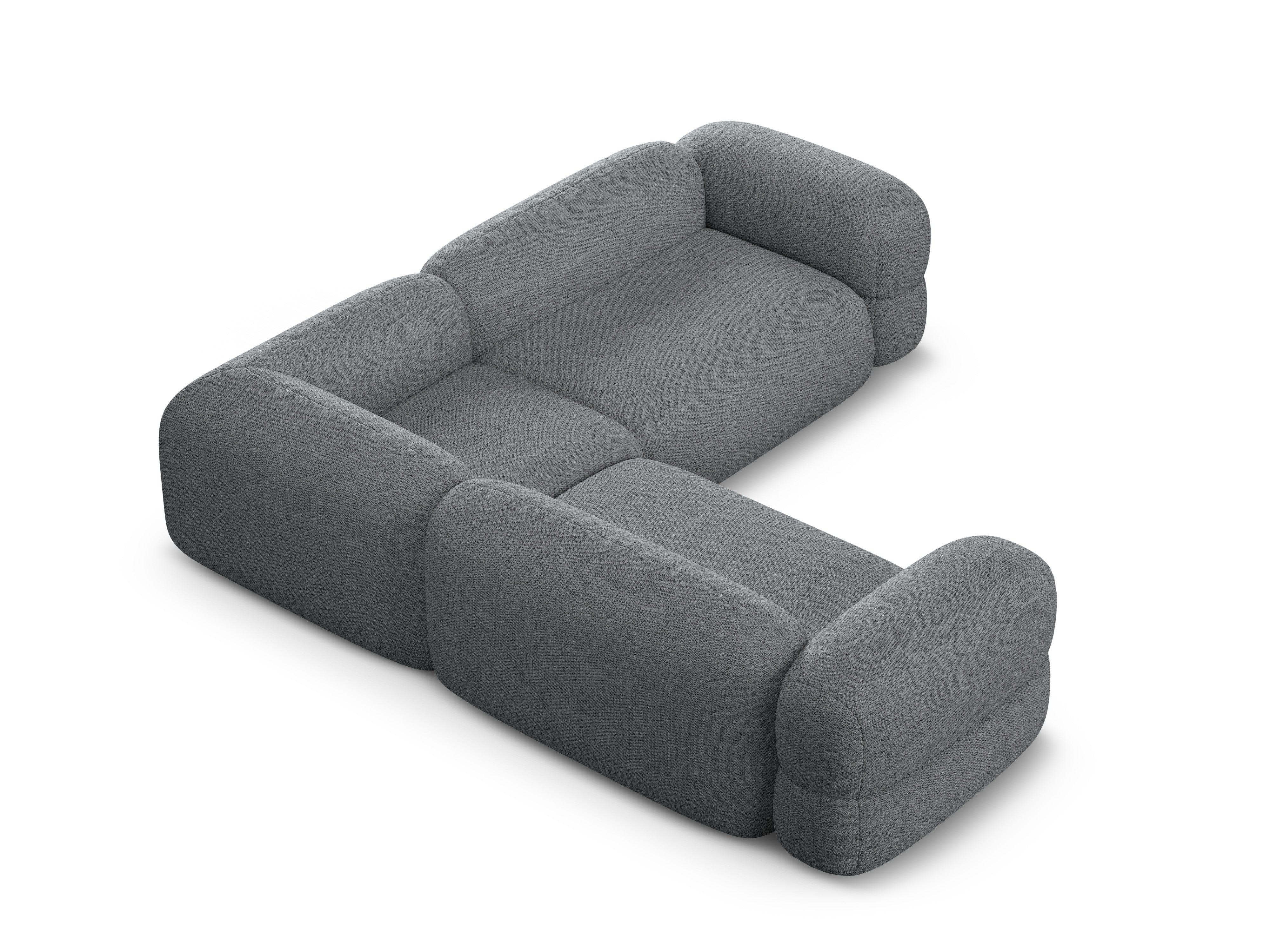 Symmetrical Corner Sofa ROGER Gray Chenille