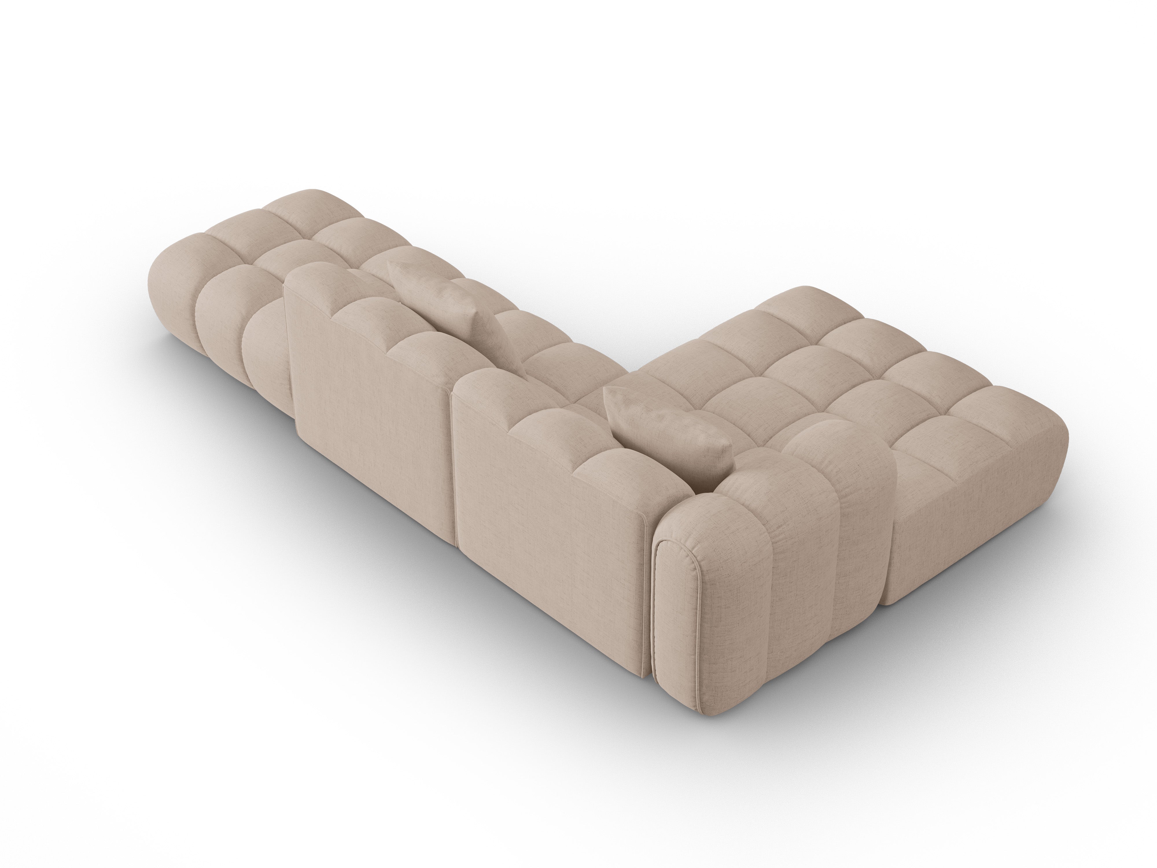 Offene linke Eckcouch ASTRO cappuccino Chenille