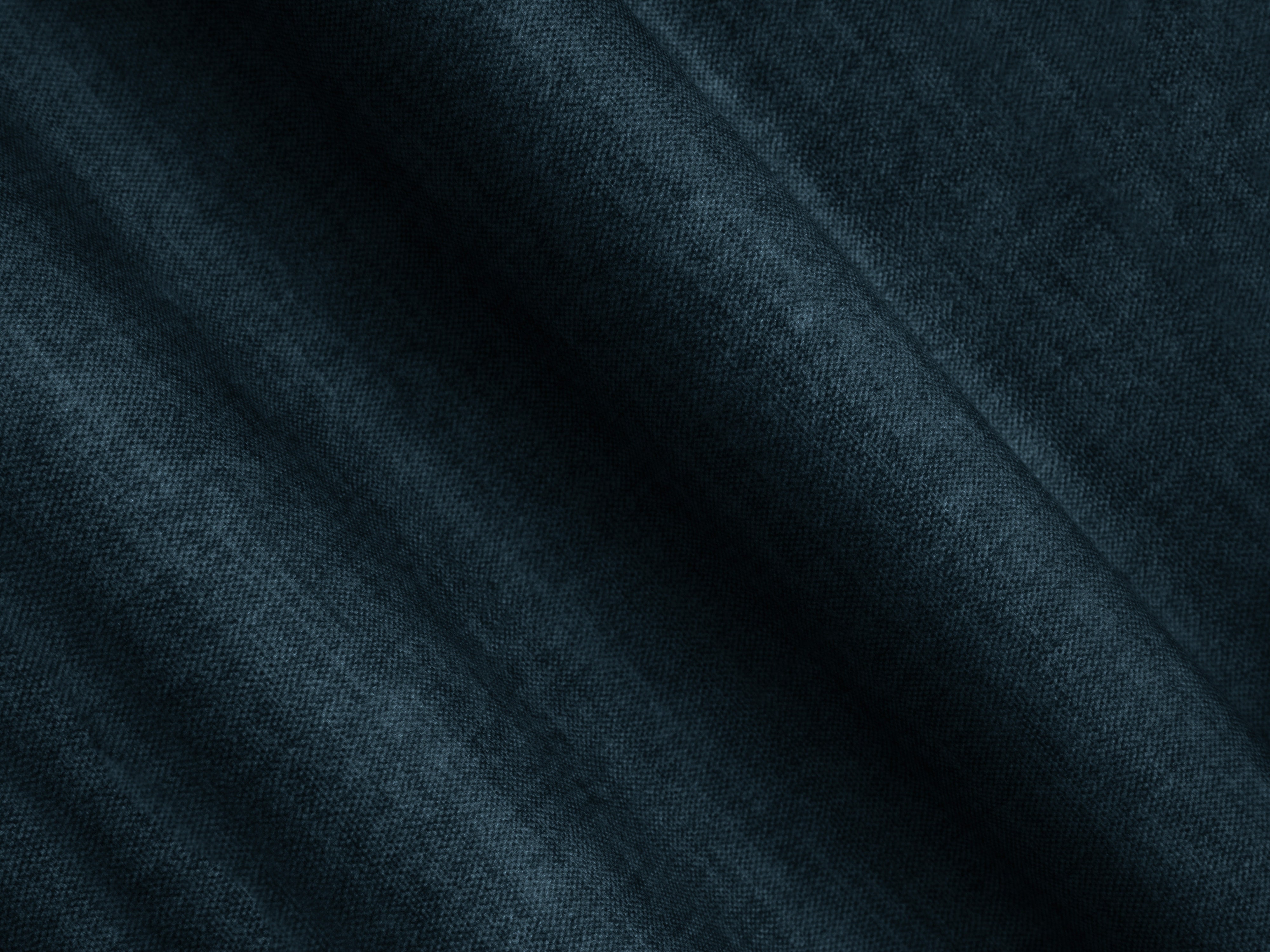 Left-facing velvet corner sofa ROGER petrol blue