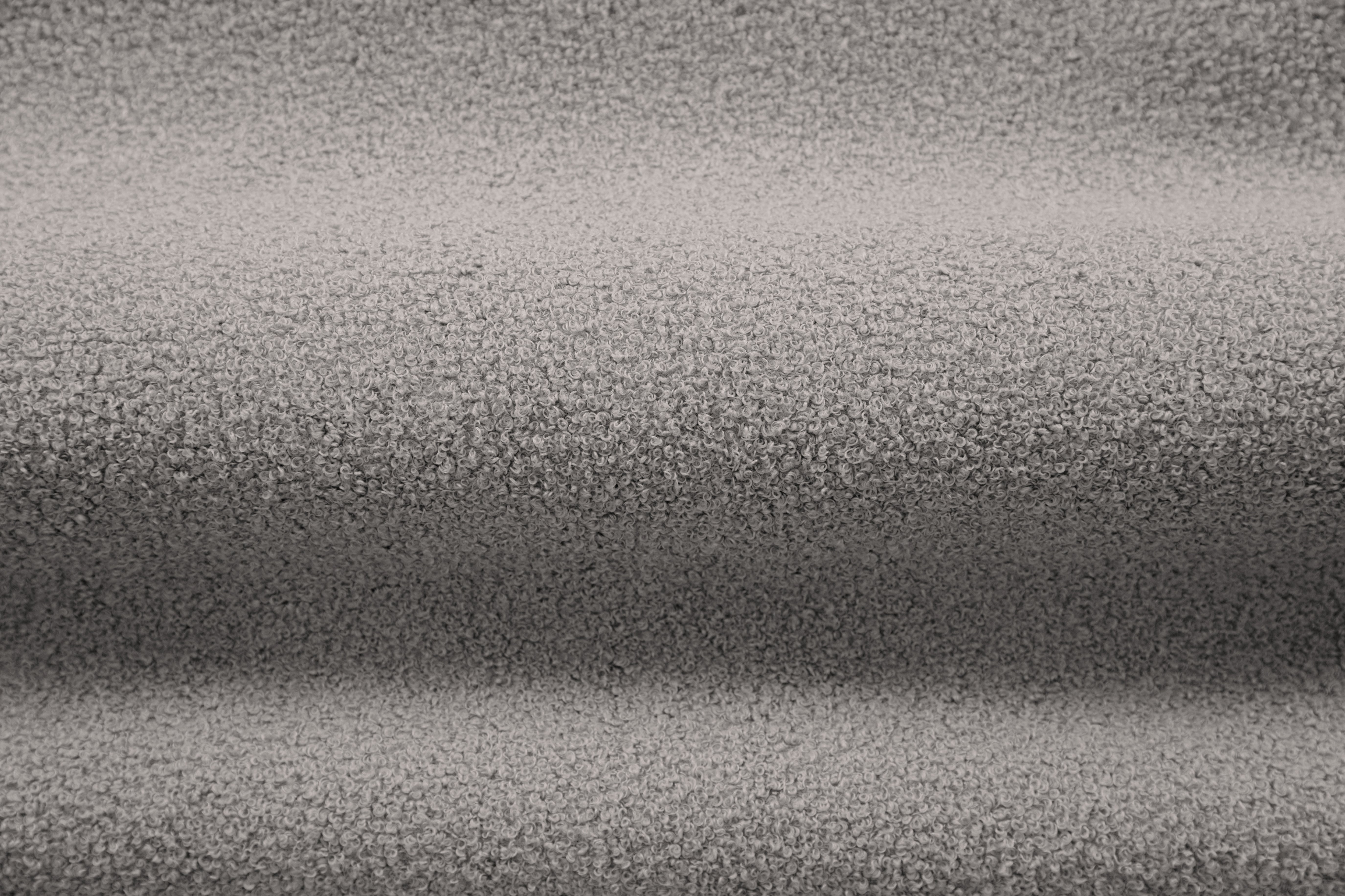 Left-facing 3-seater corner sofa ALDRIN in light gray boucle