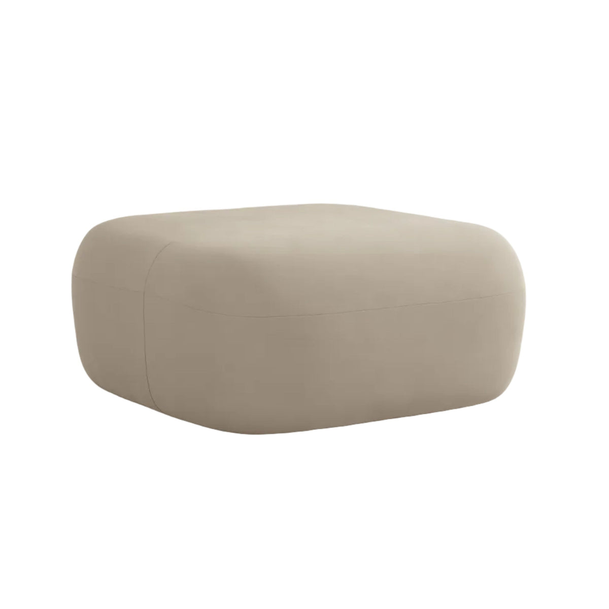 Velvet pouf ALDRIN beige
