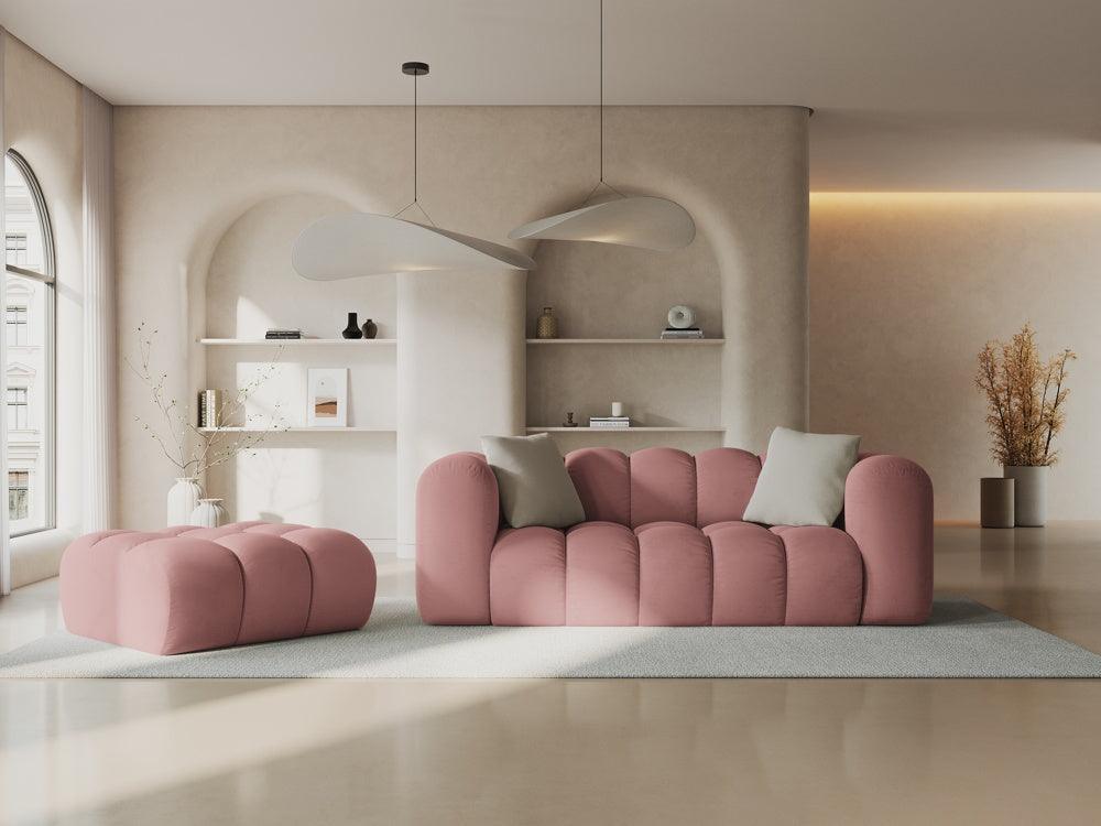 Puf aksamitny HALLEY różowy Windsor & Co Eye on Design