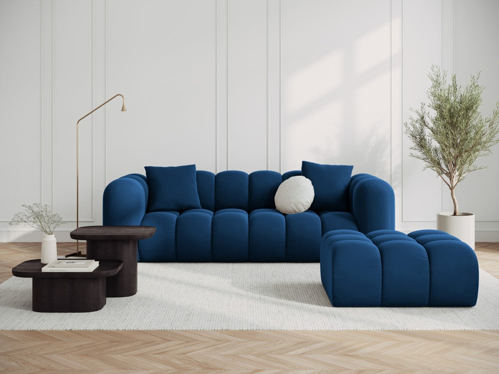 Pouf velvety Halley Royal Pomegranate