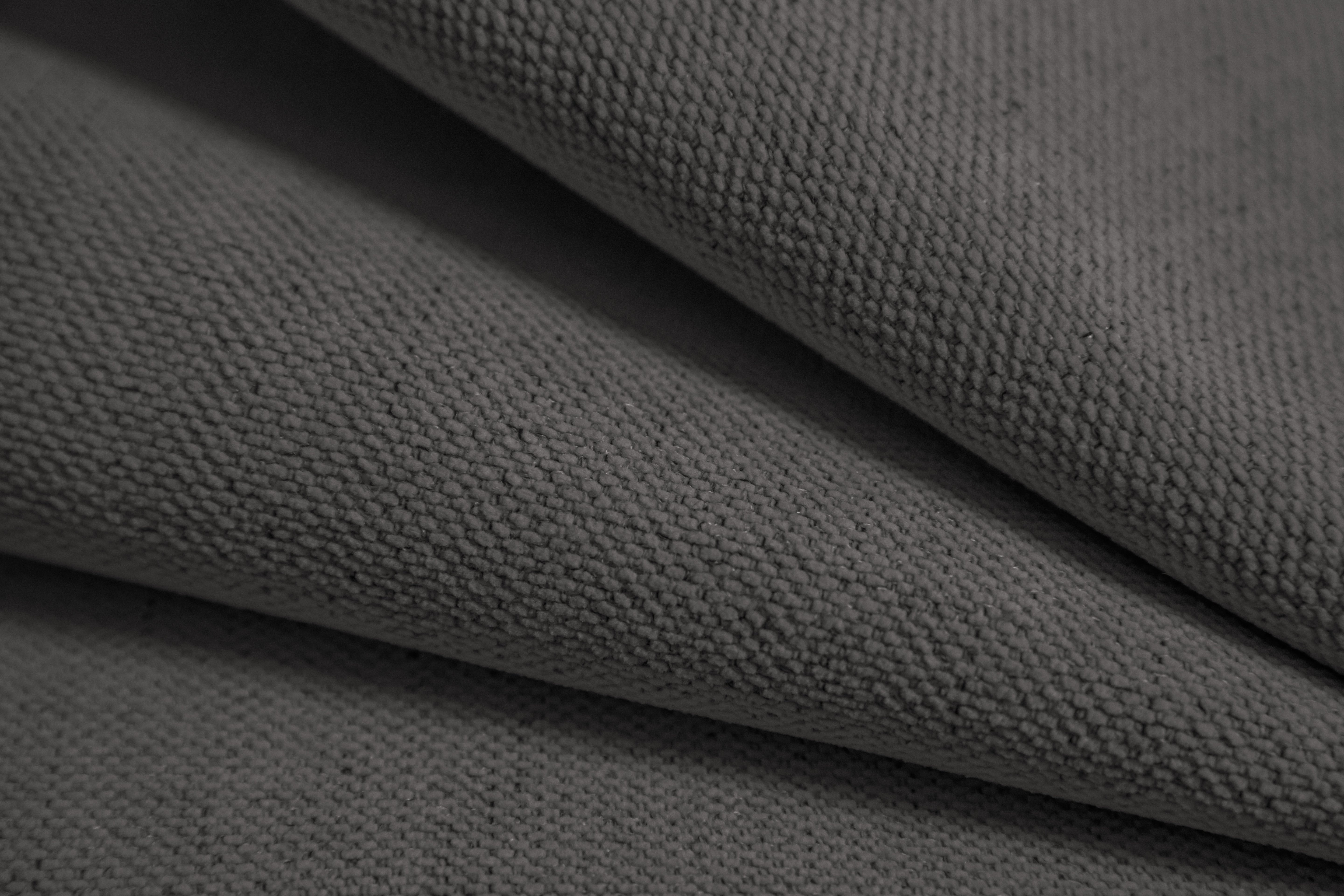 Offene rechteckige Eckcouch ASTRO graues Chenille