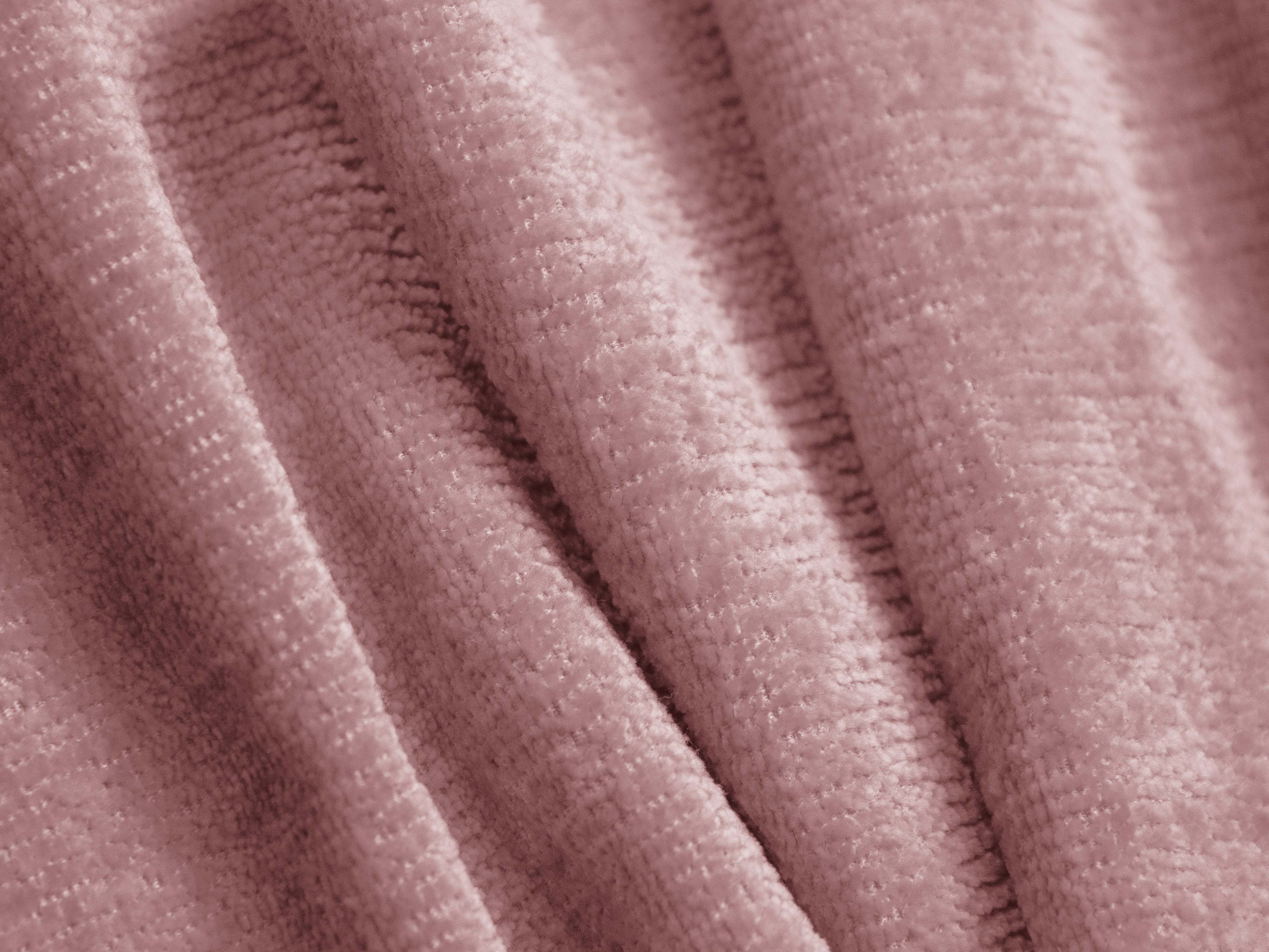 Right-facing 3-seater corner sofa ALDRIN in pink chenille