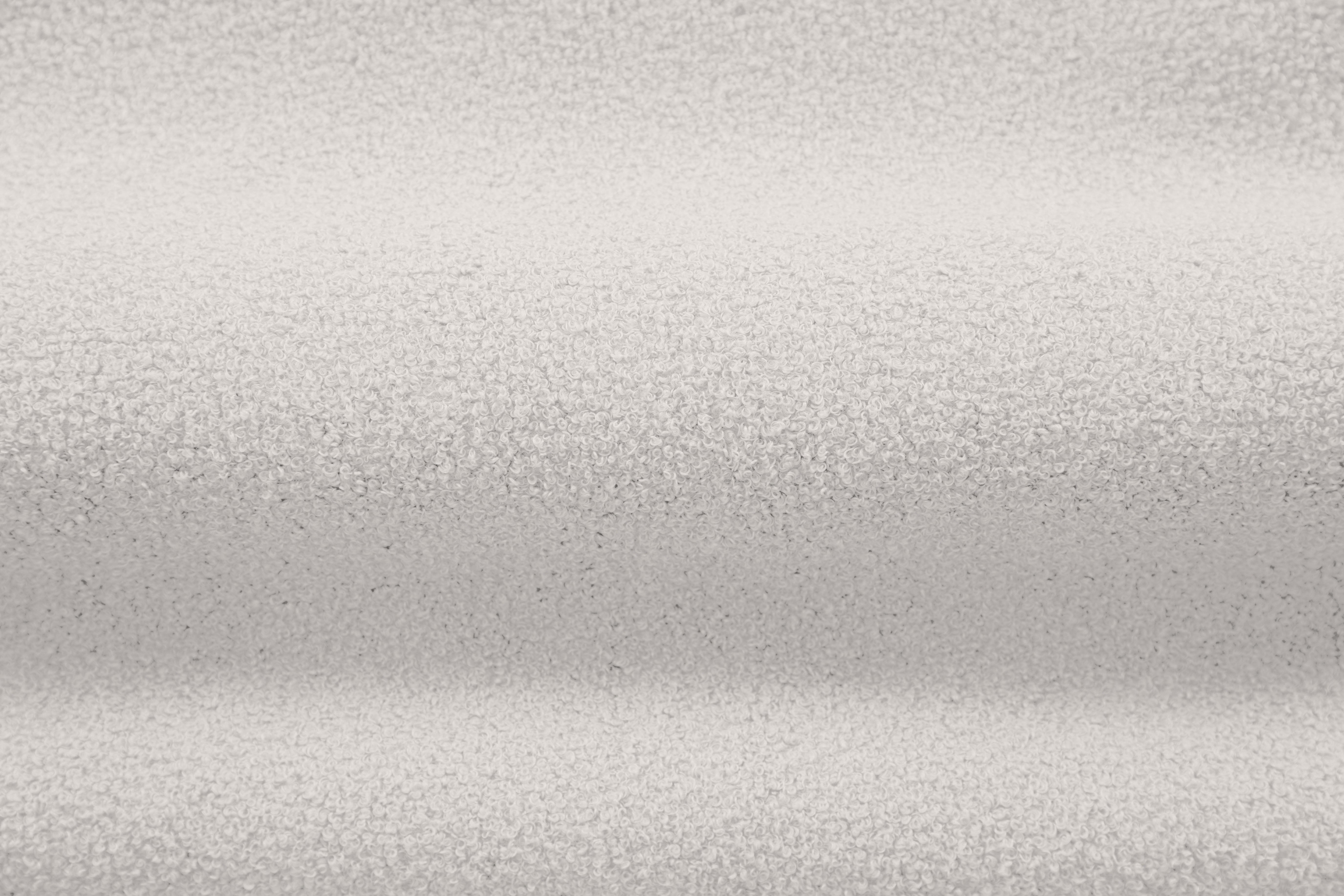 Right-facing 3-seater corner sofa ALDRIN in white boucle