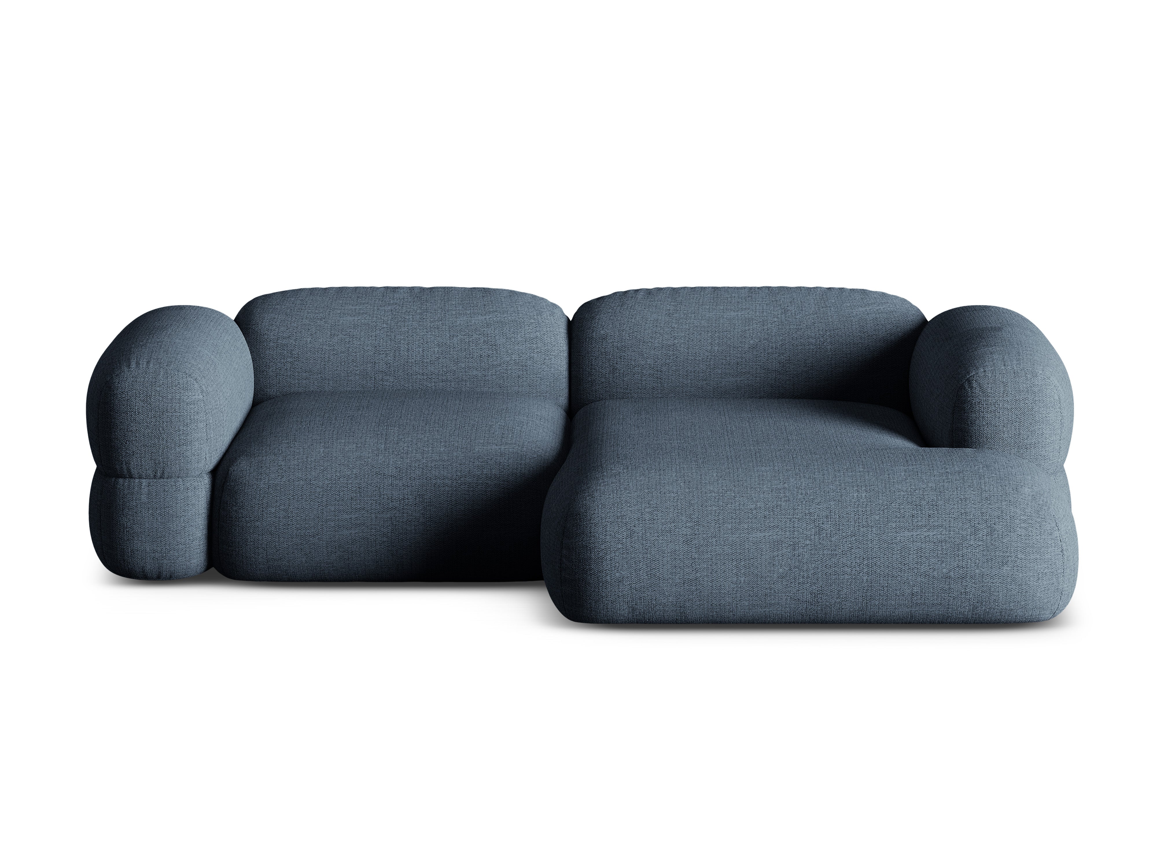 Right-hand corner sofa ROGER dark blue chenille