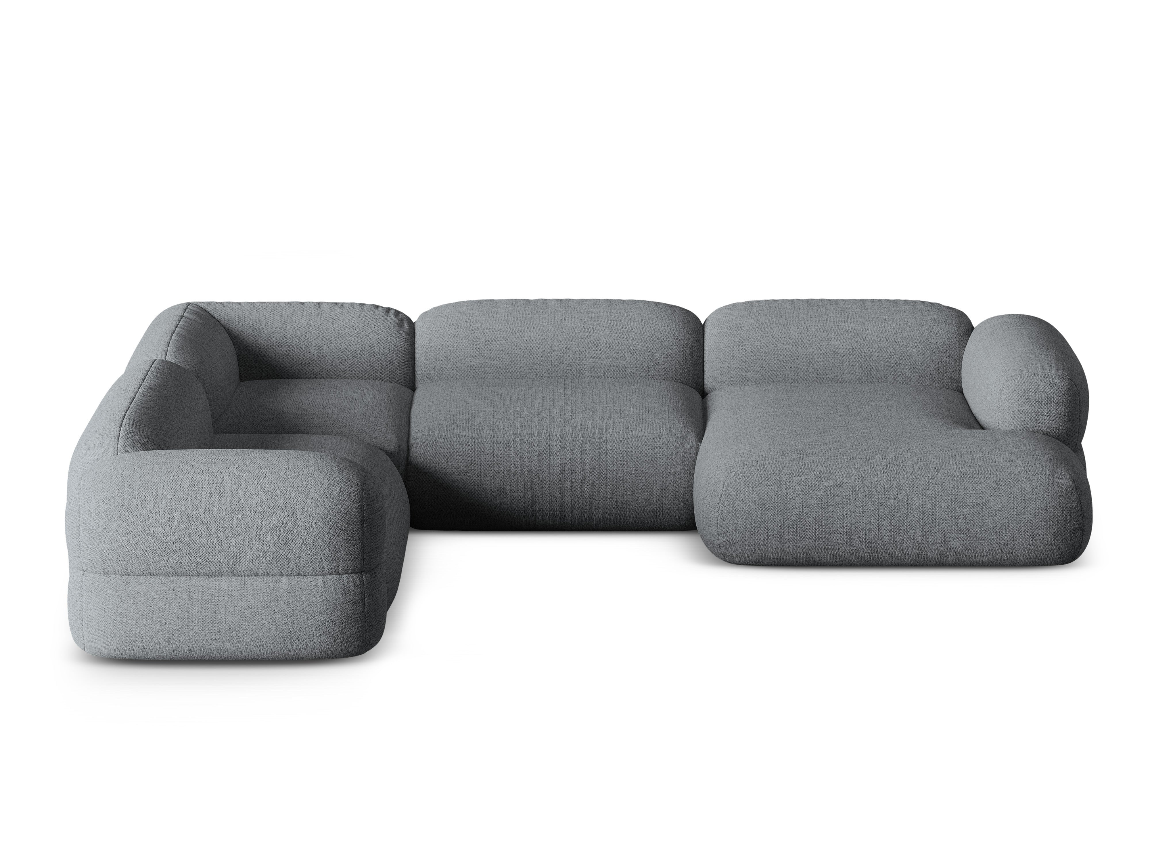 U-förmiger linker Ecksofa ROGER graues Chenille