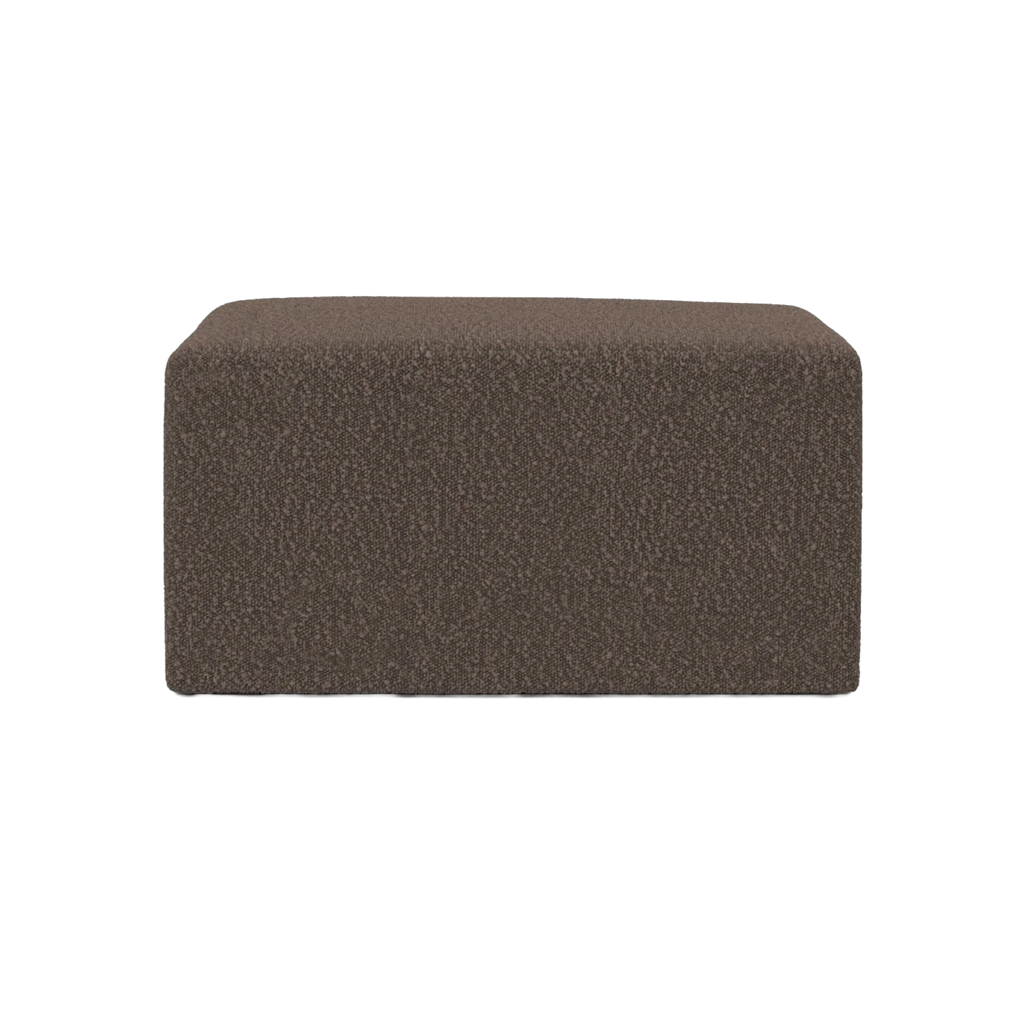 TORI modular sofa - brown boucle pouf