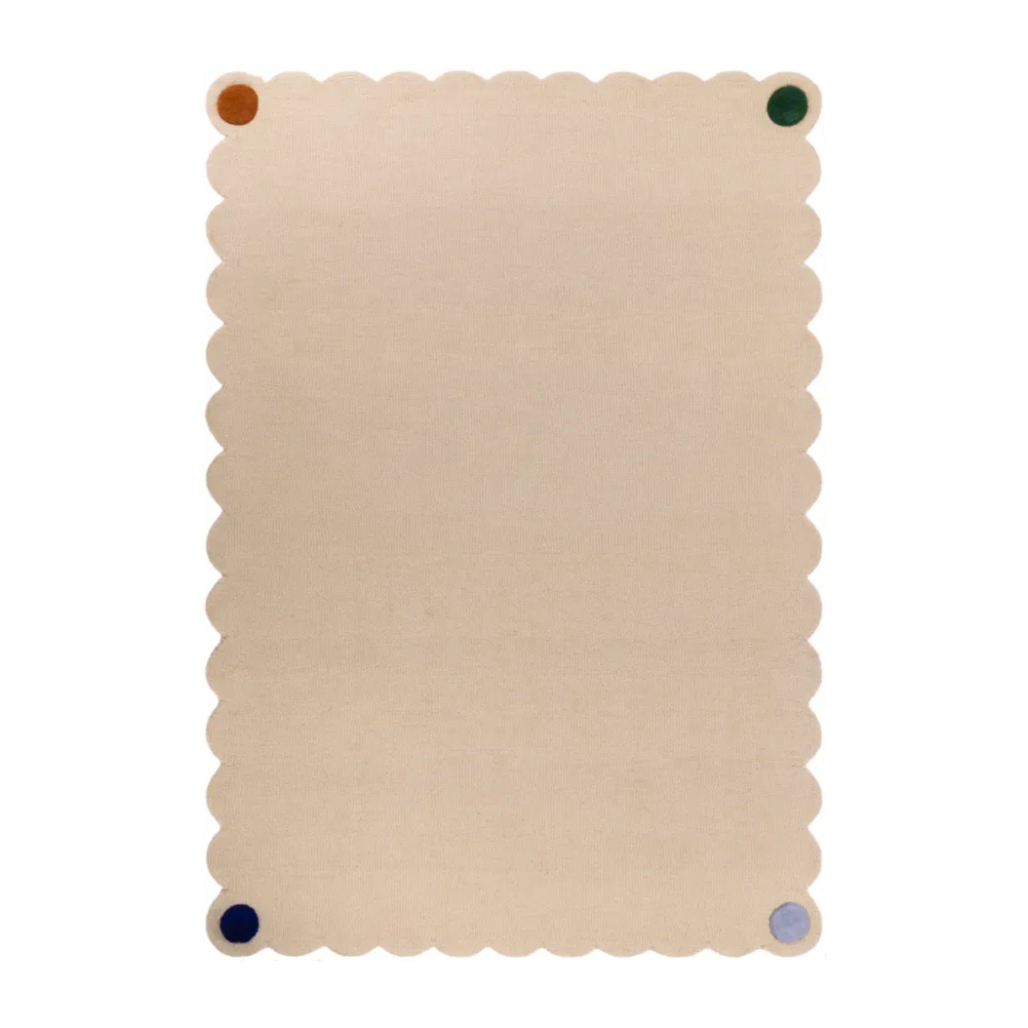 WARSAW Beige Rug with Green and Burgundy